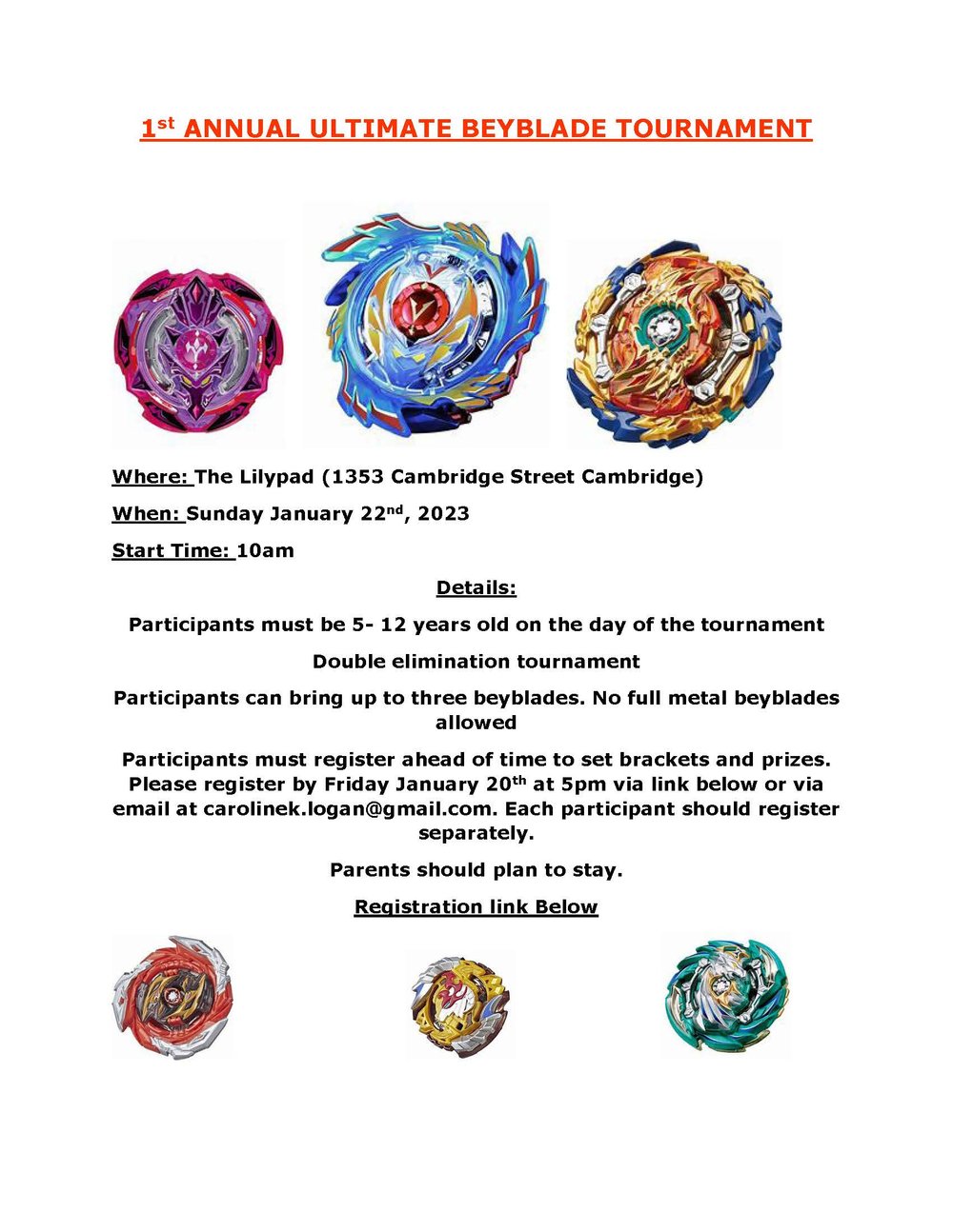 1st Annual Ultimate Beyblade Tournament The