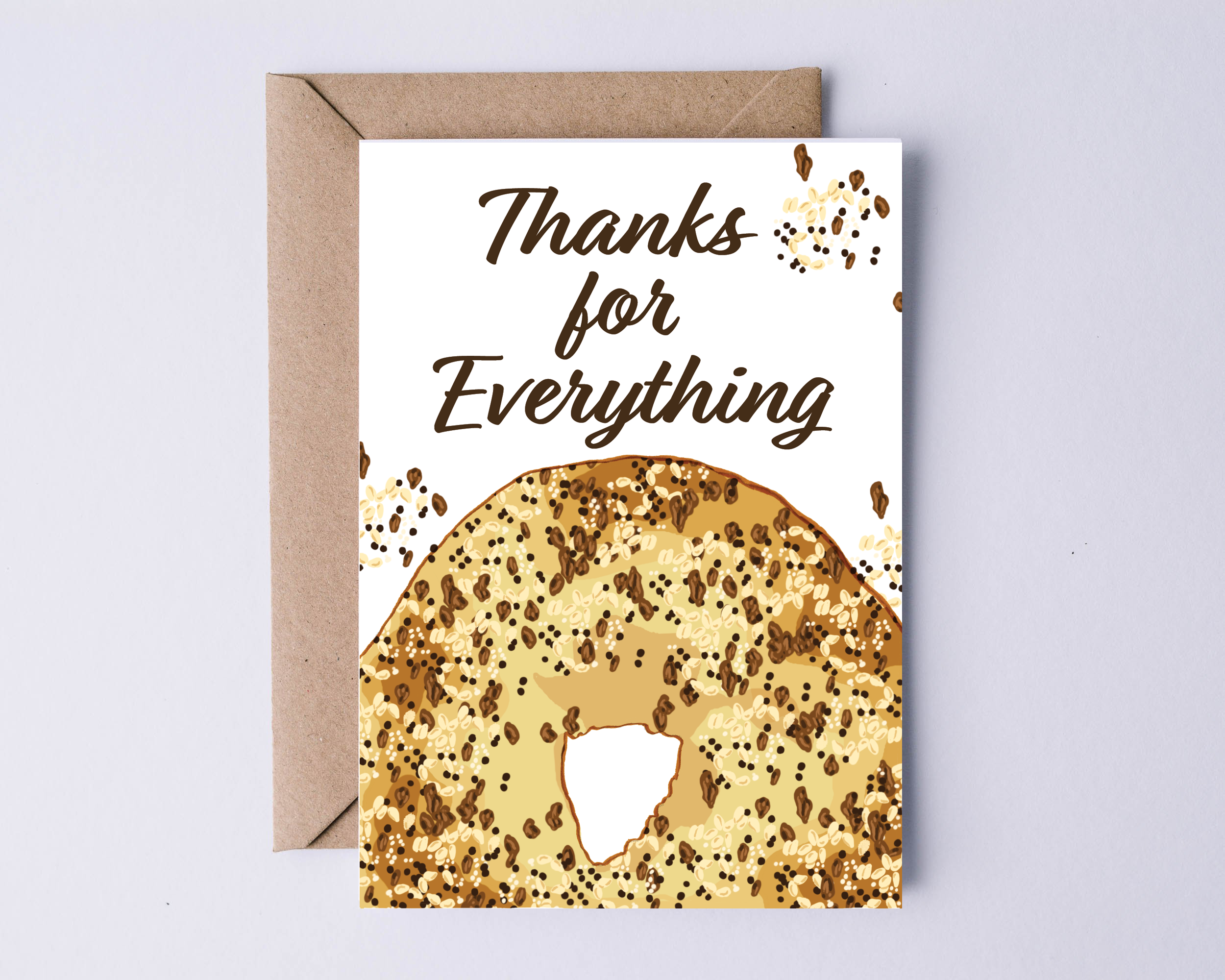 Bagel Thank You Card