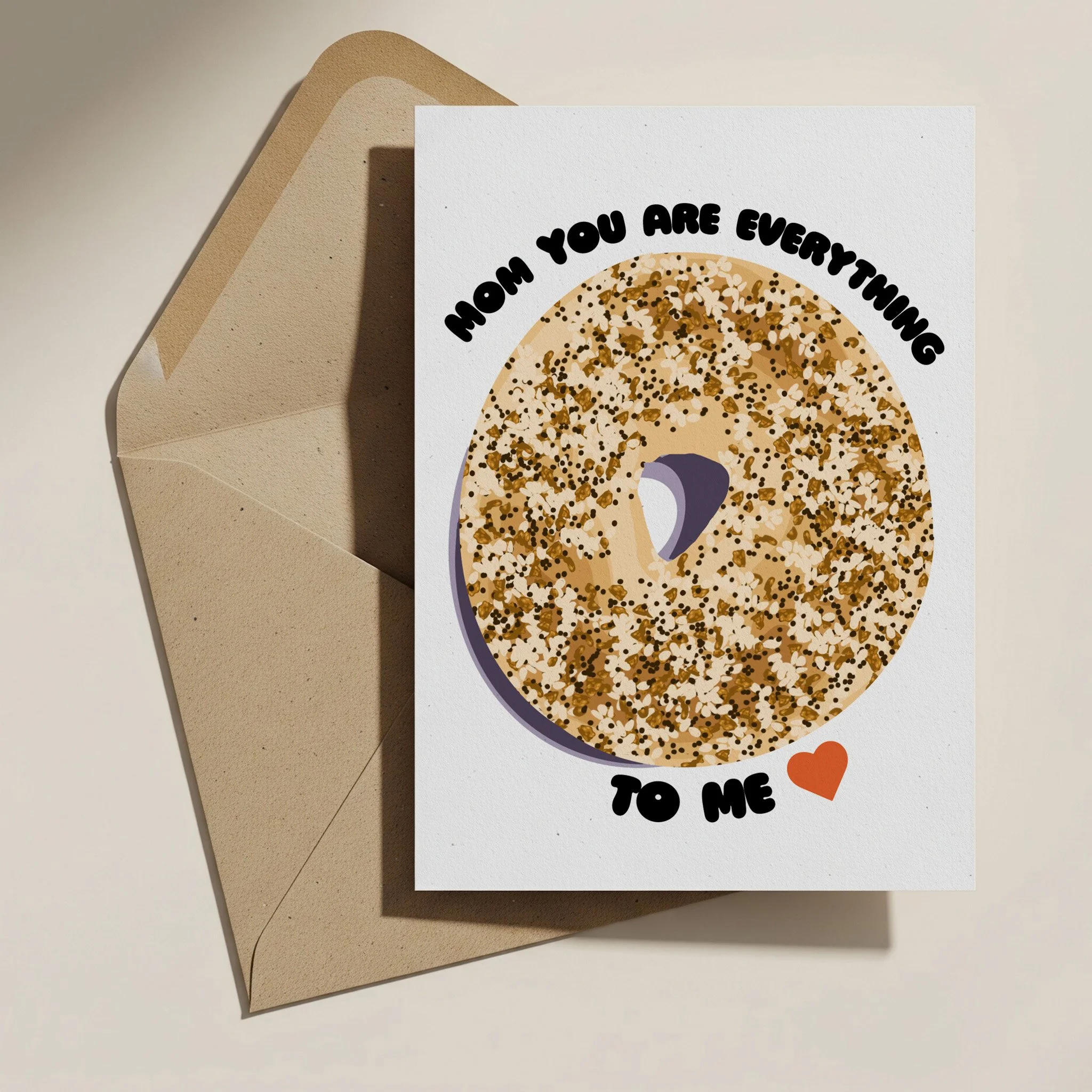 Bagel Mother's Day card