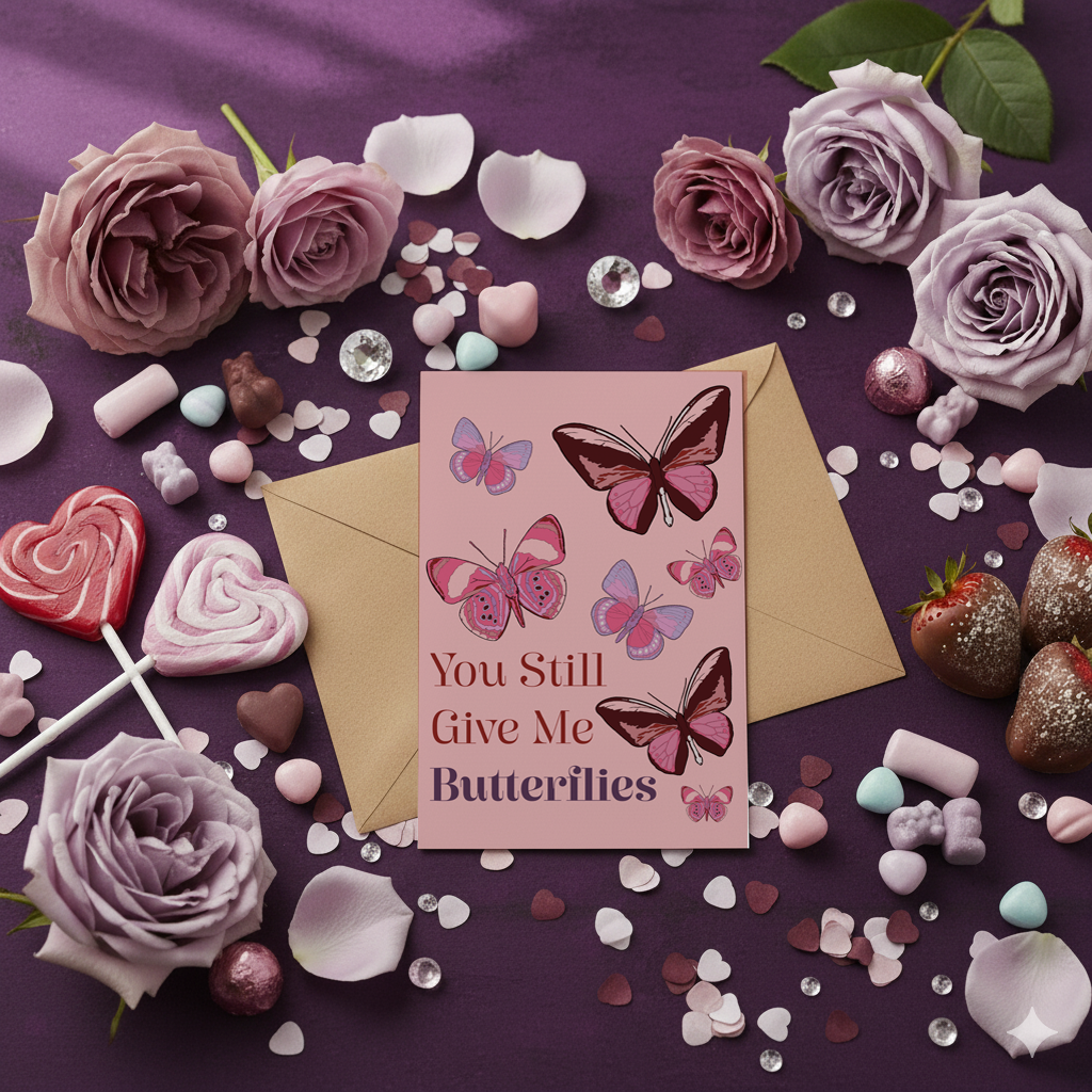 'You Still Give Me Butterflies' Greeting Card