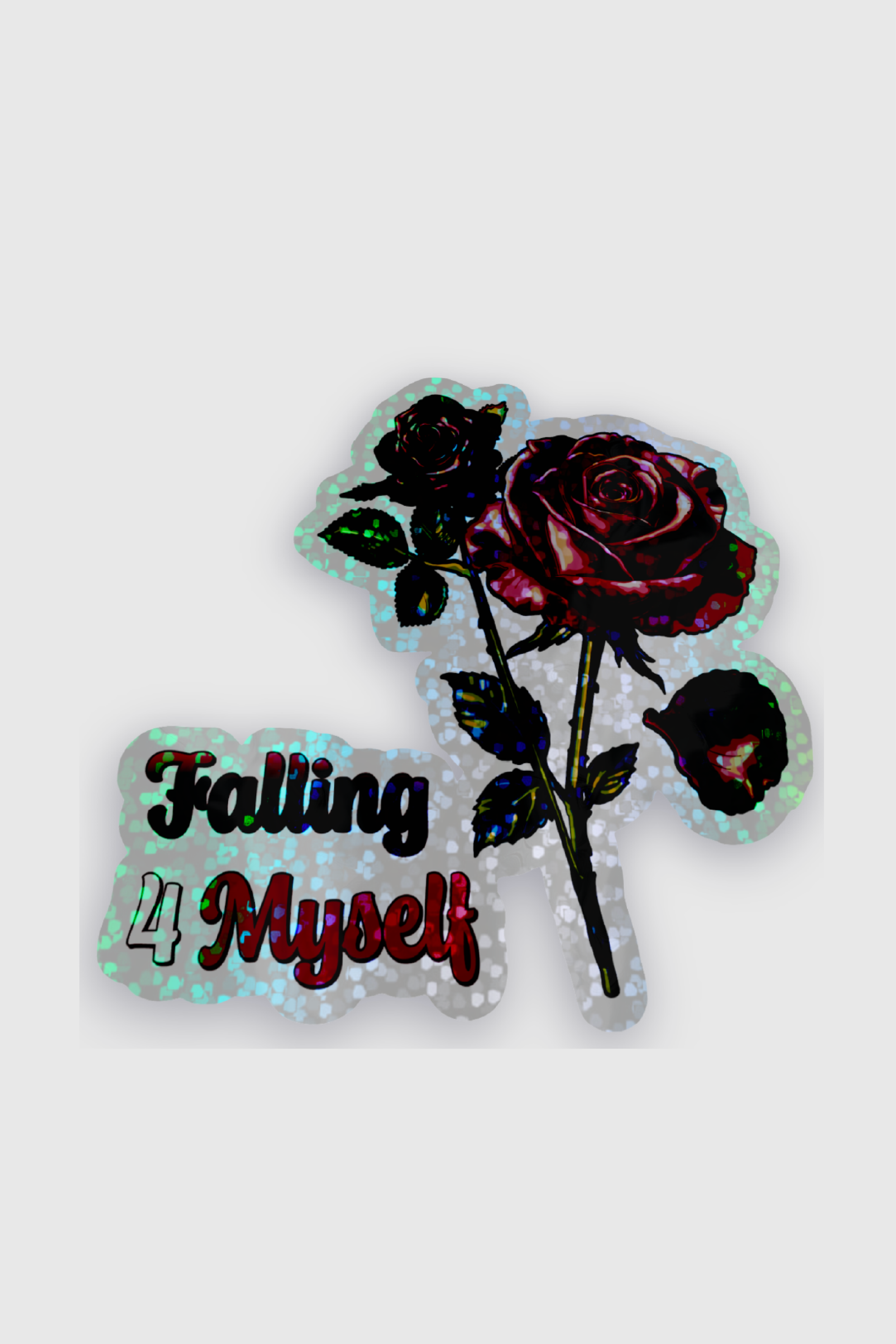 'Falling for Myself' Glitter Sticker