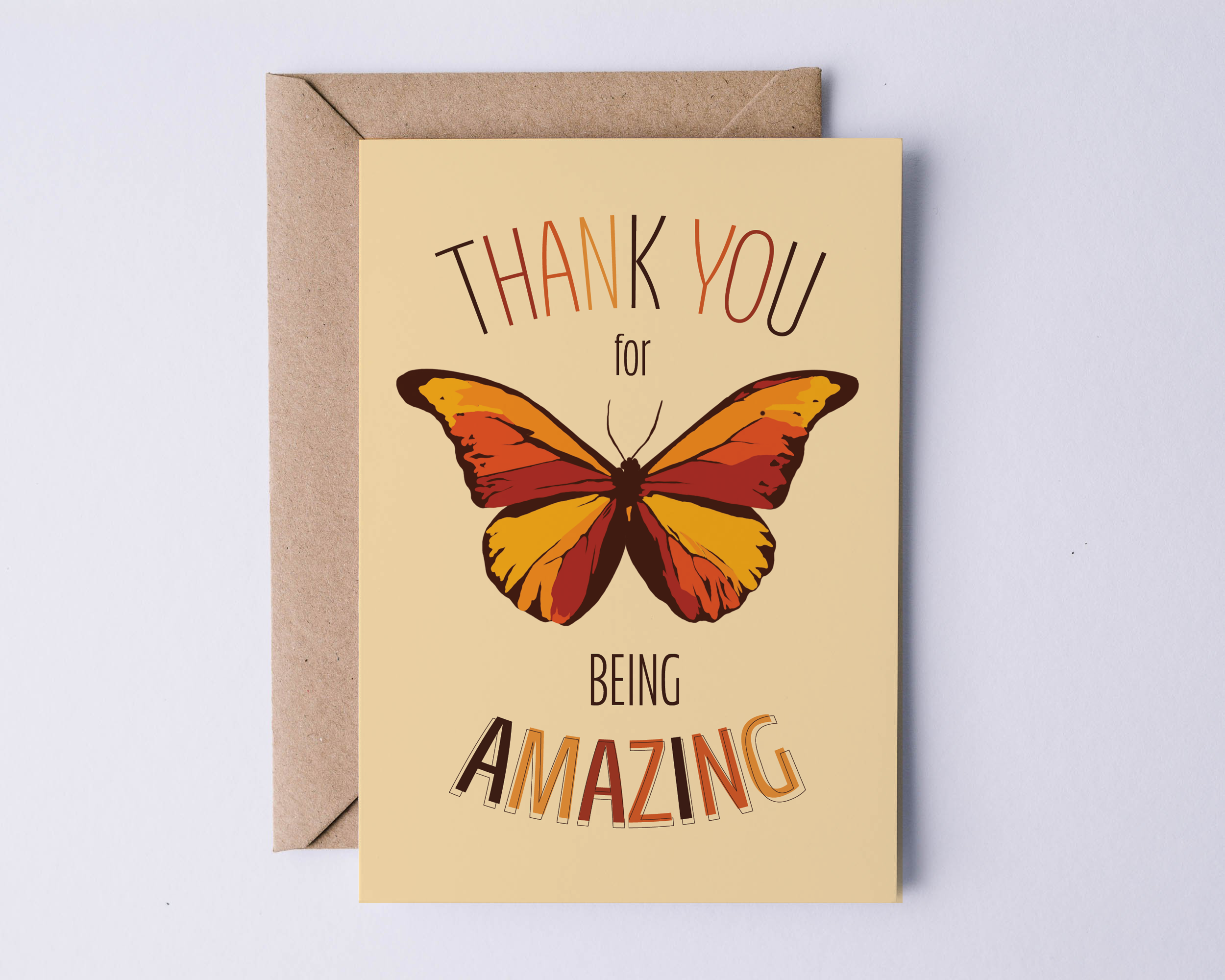 Butterfly Thank You Card