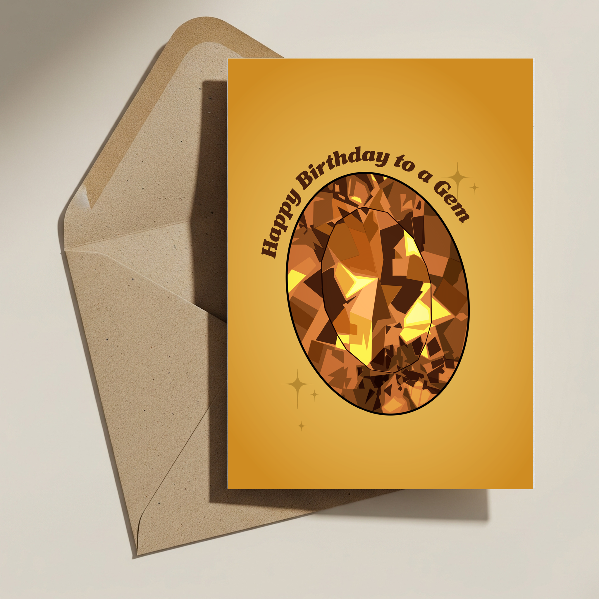 Citrine Birthday Card