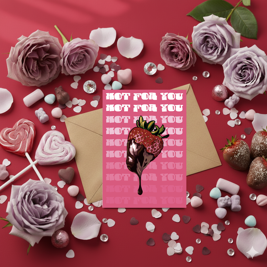 'Hot For You' Romantic Greeting Card