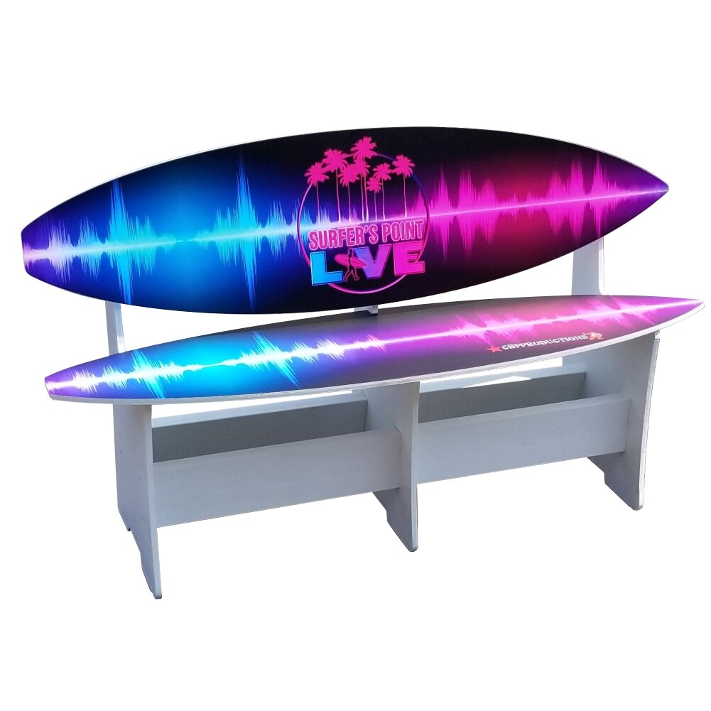 CUSTOMIZED PROMOTIONAL SURFBOARD BENCH