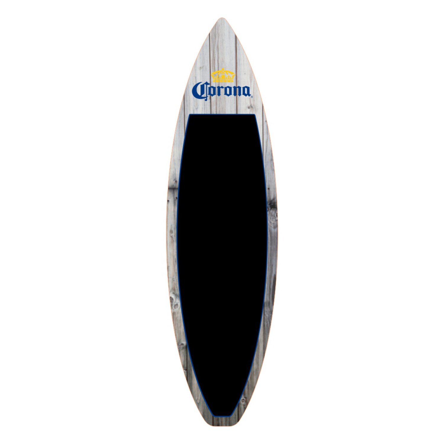 CUSTOMIZED PROMOTIONAL SURFBOARD - WOOD DISPLAY / CHALK TOP & DRY ERASE