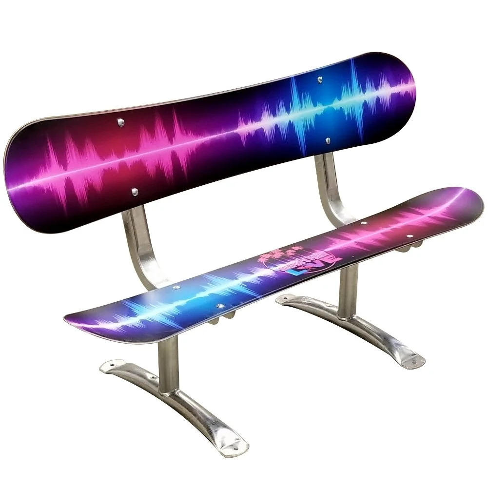 CUSTOMIZED PROMOTIONAL SNOWBOARD BENCH  - METAL
