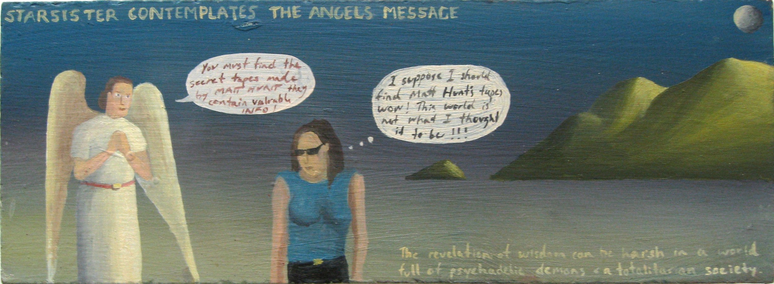 STARSISTER CONTEMPLATES THE ANGELS MESSAGE