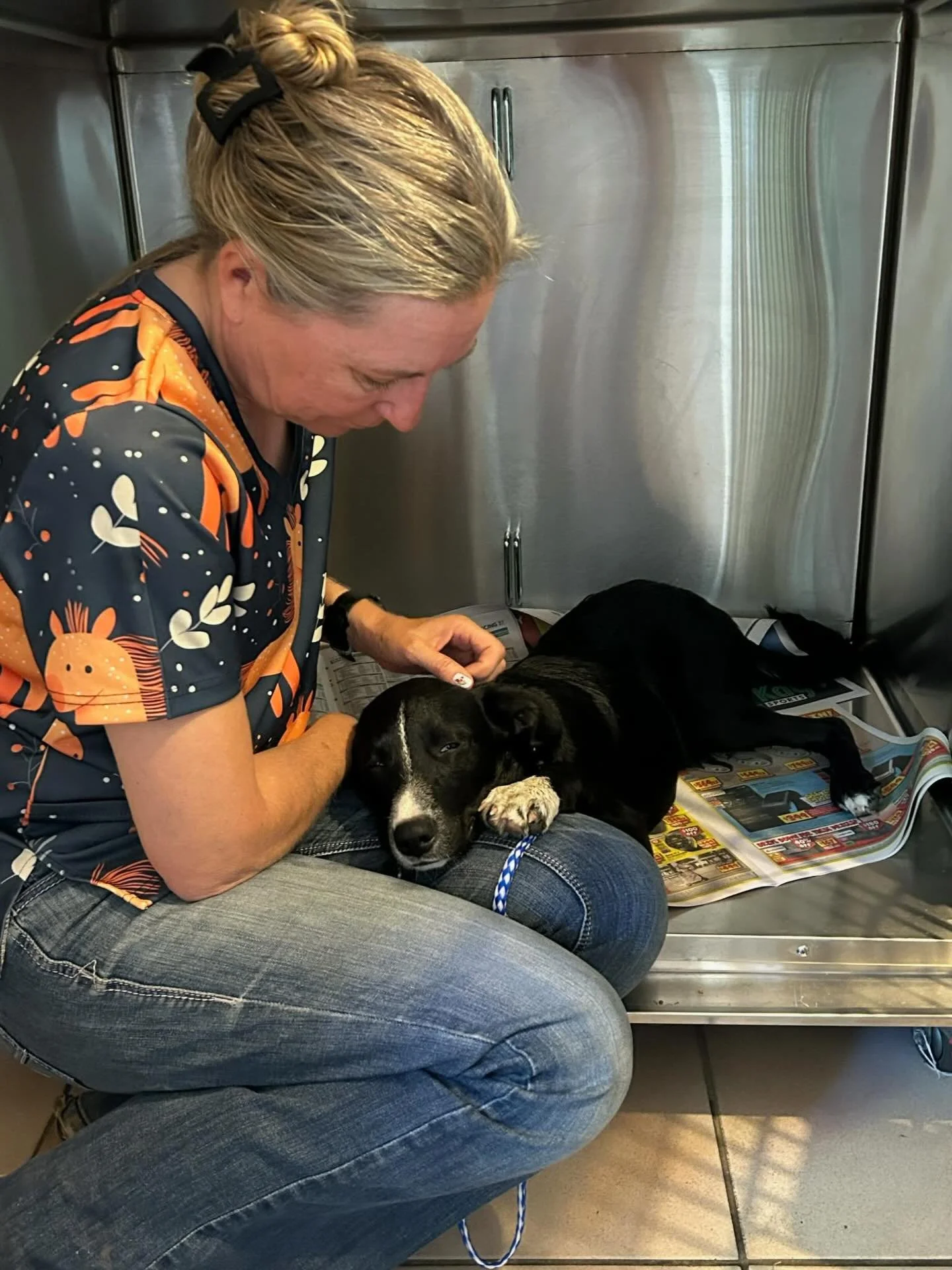 Sweet little Jerry enjoying some snuggles with Bonnie 🥰