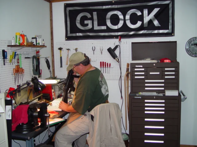ZIG Hensley at his work bench in a Tactical Shooting Academy (TSA) Gunsmithing Class…