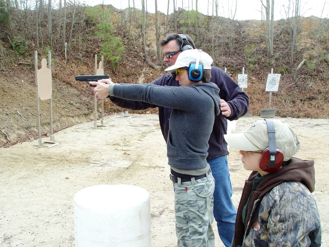 D.R. Coaching a Mom & 8 Year Old Son in Firearms Safety & Weapons Handling Class…