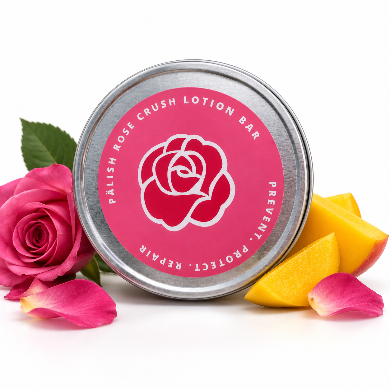 Rose Crush Natural Lotion Bar – Rose + Mango