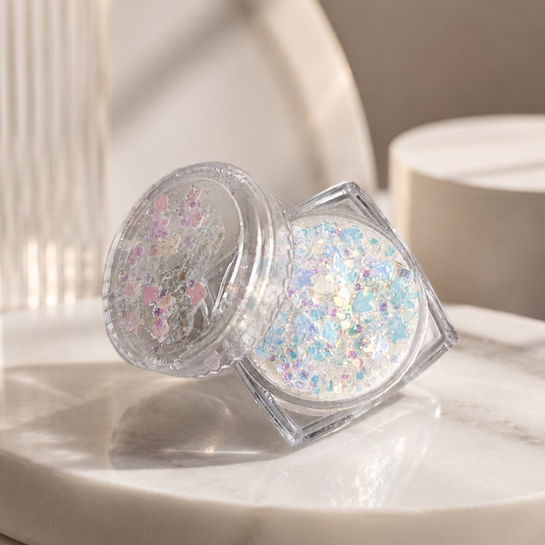 Beautiful photo of the natural hair and face gel by palish glitter made in columbus ohio .png