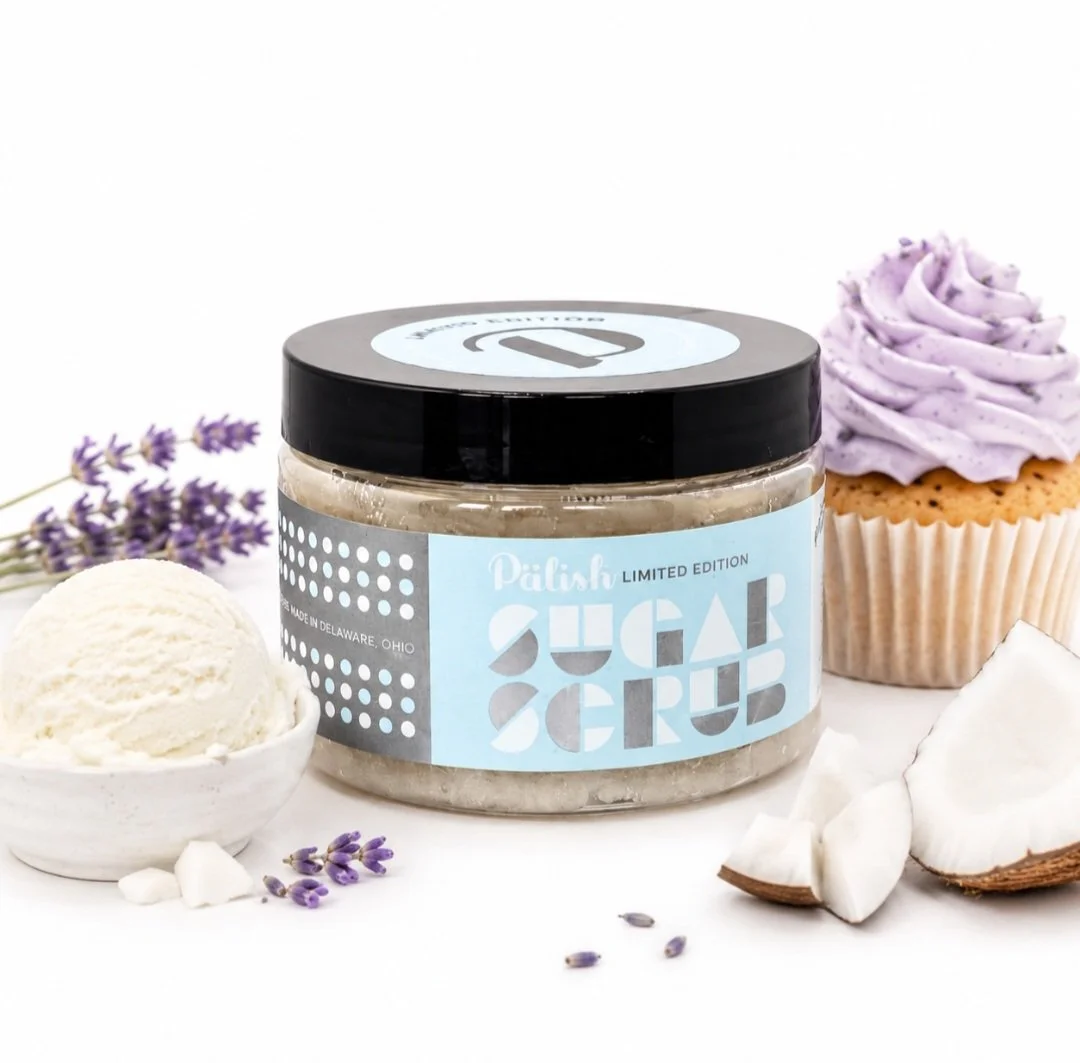 lavender cream body scrub is a sweet and unique scrub made with lavender and pure coconut oil for an exfoliatin and hyrating dream.jpg