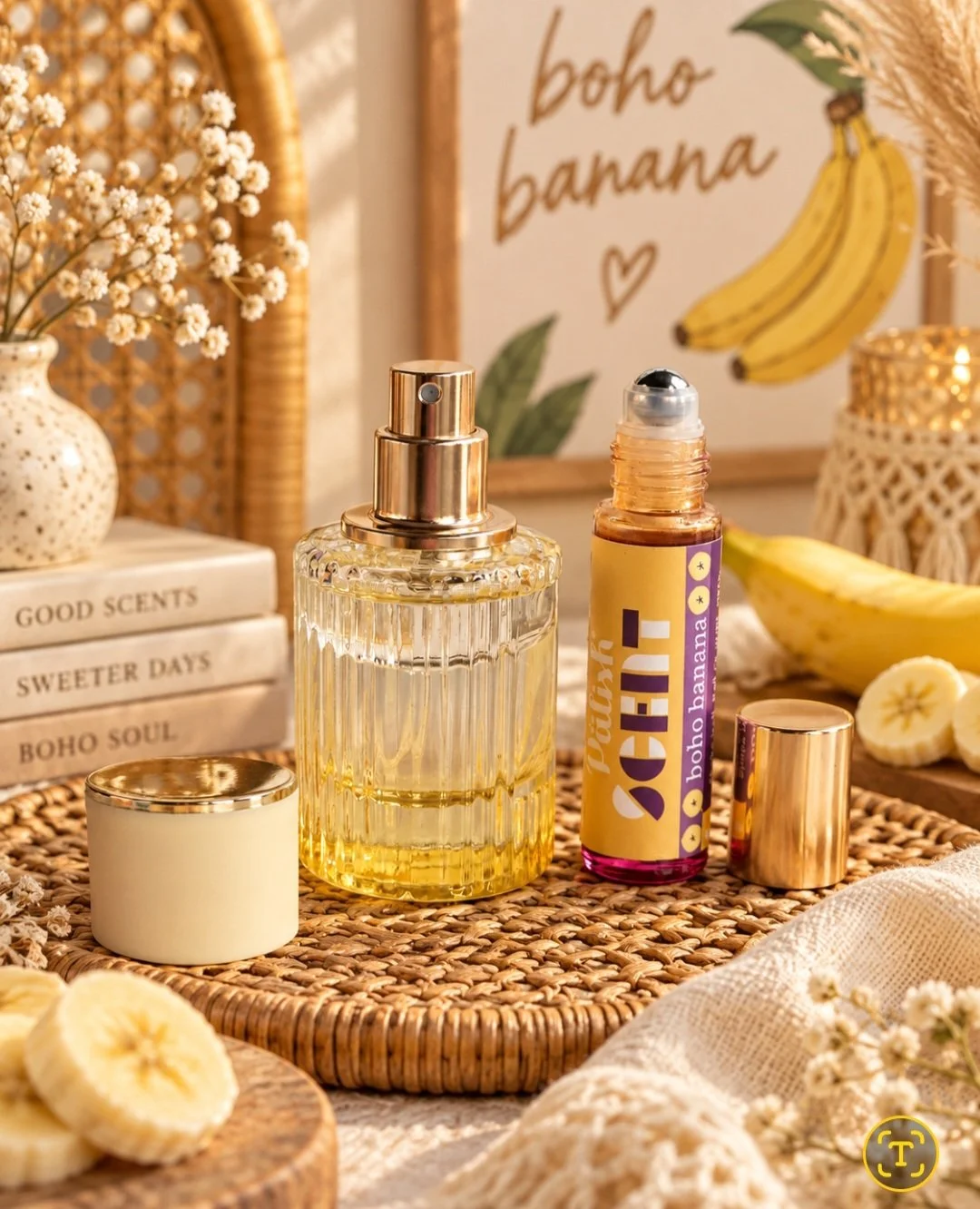 boho banana perfume is a natural fragrance blend for those who love light and sweet banana scents created by palish in ohio.jpg
