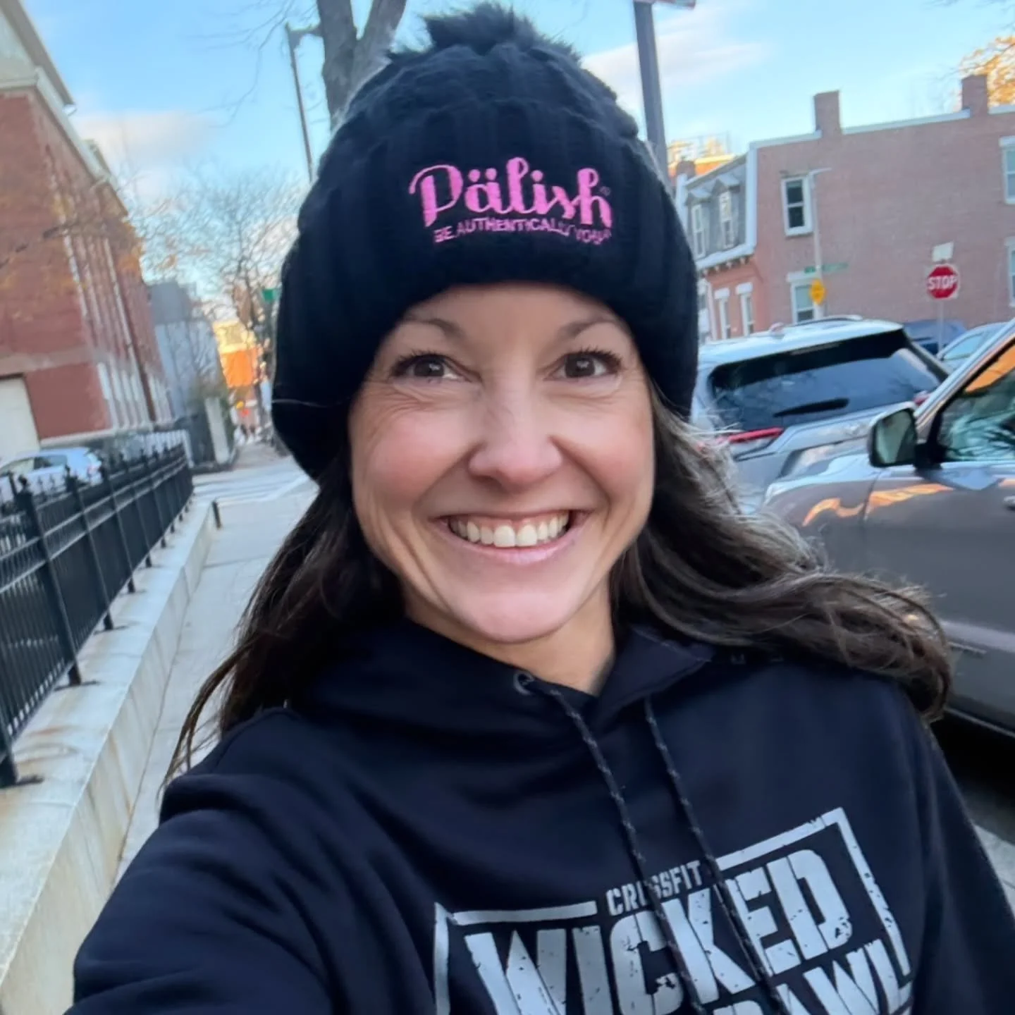 ✨ P&auml;lish. Swag. Be Authentically You. ✨
.
You&rsquo;ve seen these pom-pom hats in my posts for YEARS &mdash; cozy and oh cute! Thank you @fabric.and.ink
For making such lovely hats that we want to wear. 
.
And guess what?
They&rsquo;re finally a