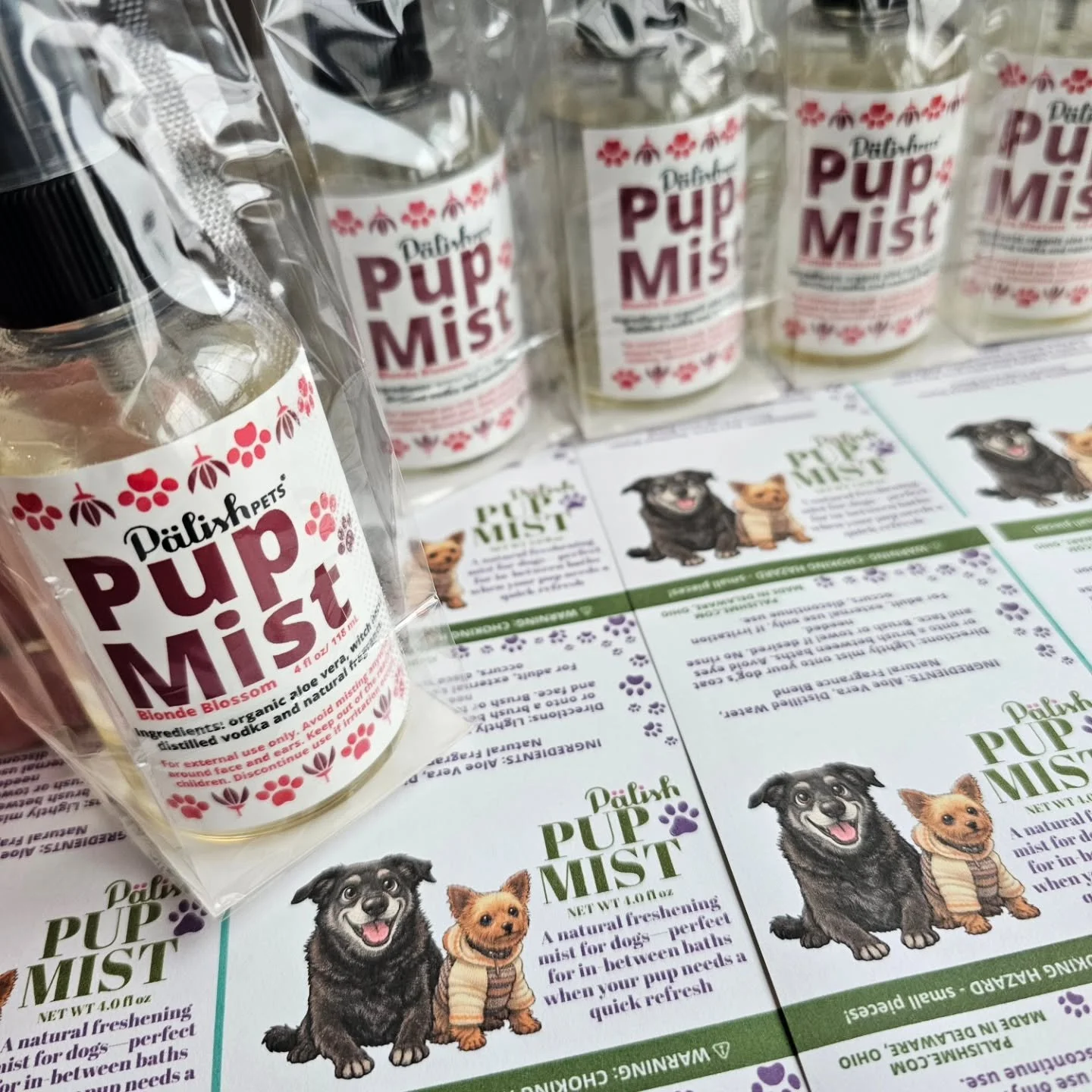 Did you know P&auml;lish has natural pet products? 🐕✨
.
Pup Mist is getting a refresh with new bag labels inspired by my first two puppy loves, Mirassou and Tizzi 🐾🥹
.
A little nostalgia, a lot of love, and the same care you expect from P&auml;lis