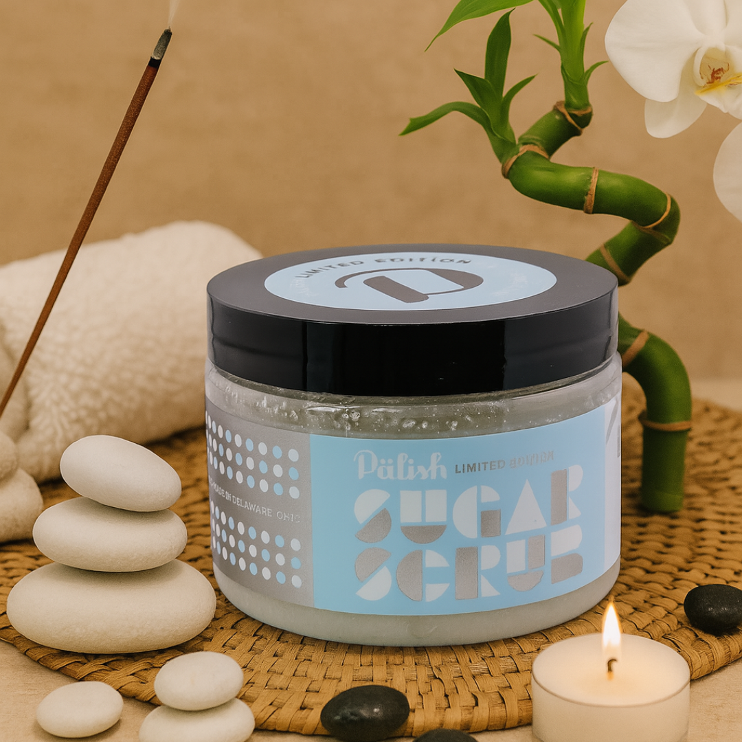 Zen vibes sugar scrub is an essential oil dream made with orange oil for a sensual shower experience helping to calm and put you into that zen mode.png
