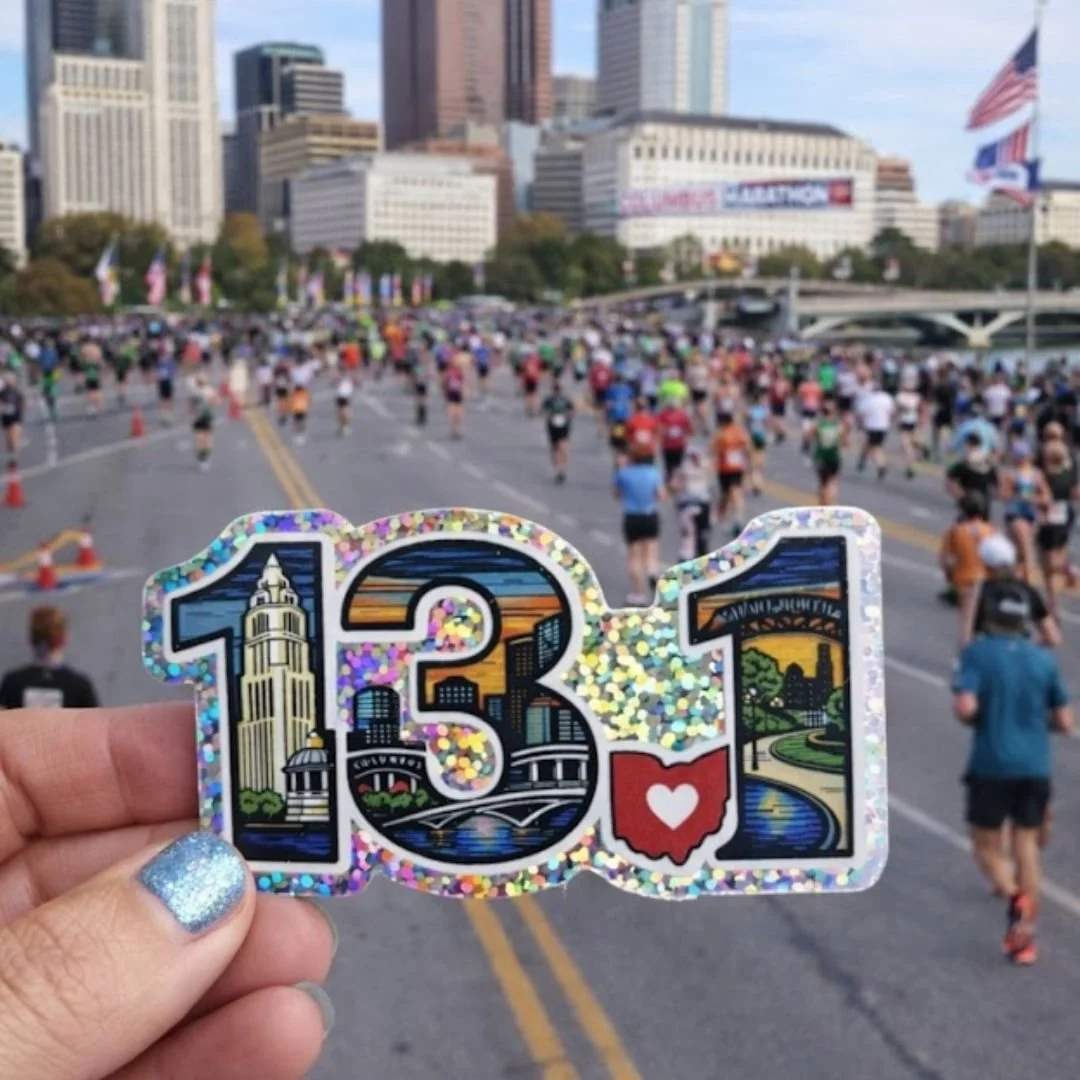 columbus inspired half marathon sticker made by palish in columbus ohio for all who run and want to. .jpg