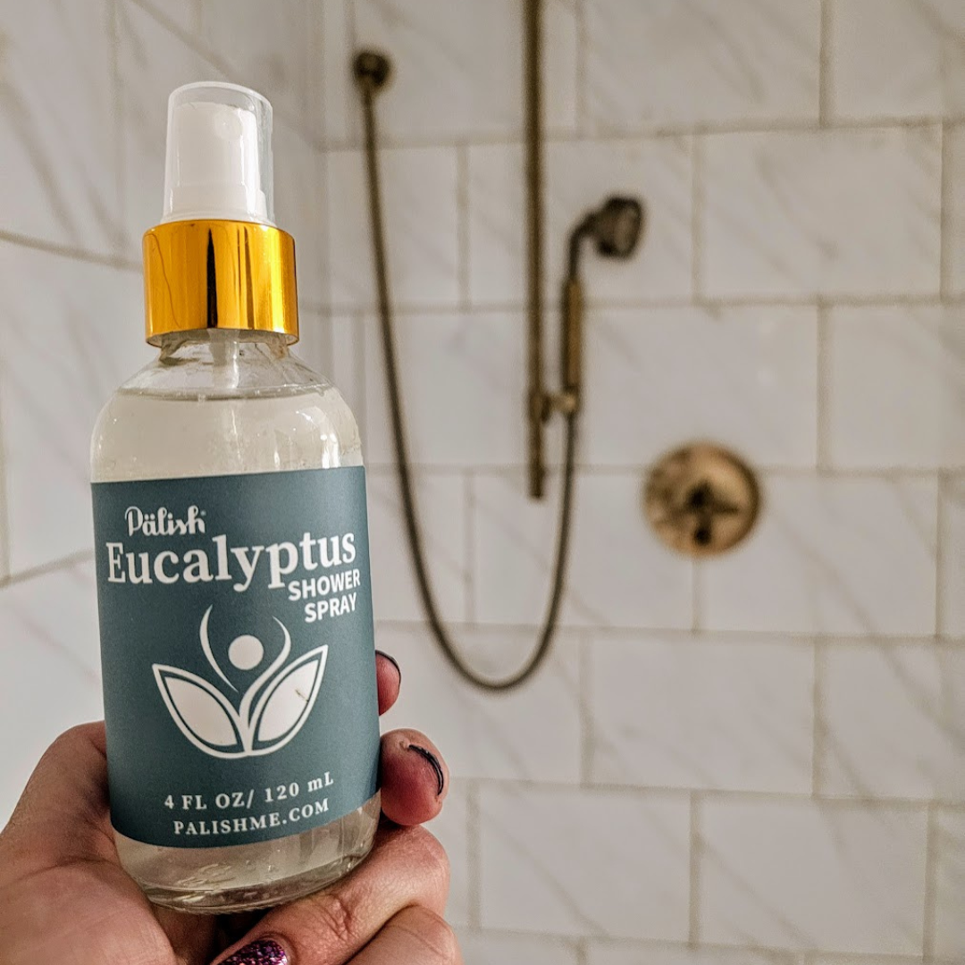 Eucalyptus shower spray is a great way to have a spa at home and works with congestion and breathing due to sinus and cold issues.png