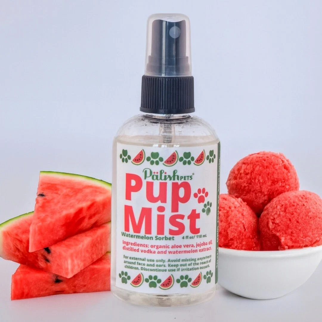 watermelon pup perfume to keep your dog smelling fresh like it just left the salon made by palish in ohio with clean ingredients.jpg