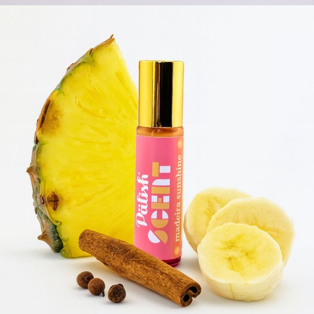 sweet and tropical inspired perfume by palish natural skincare is a blend of banana and pineapple and bay rum for a sweet yet, spicey blend made in columbus ohio .jpg