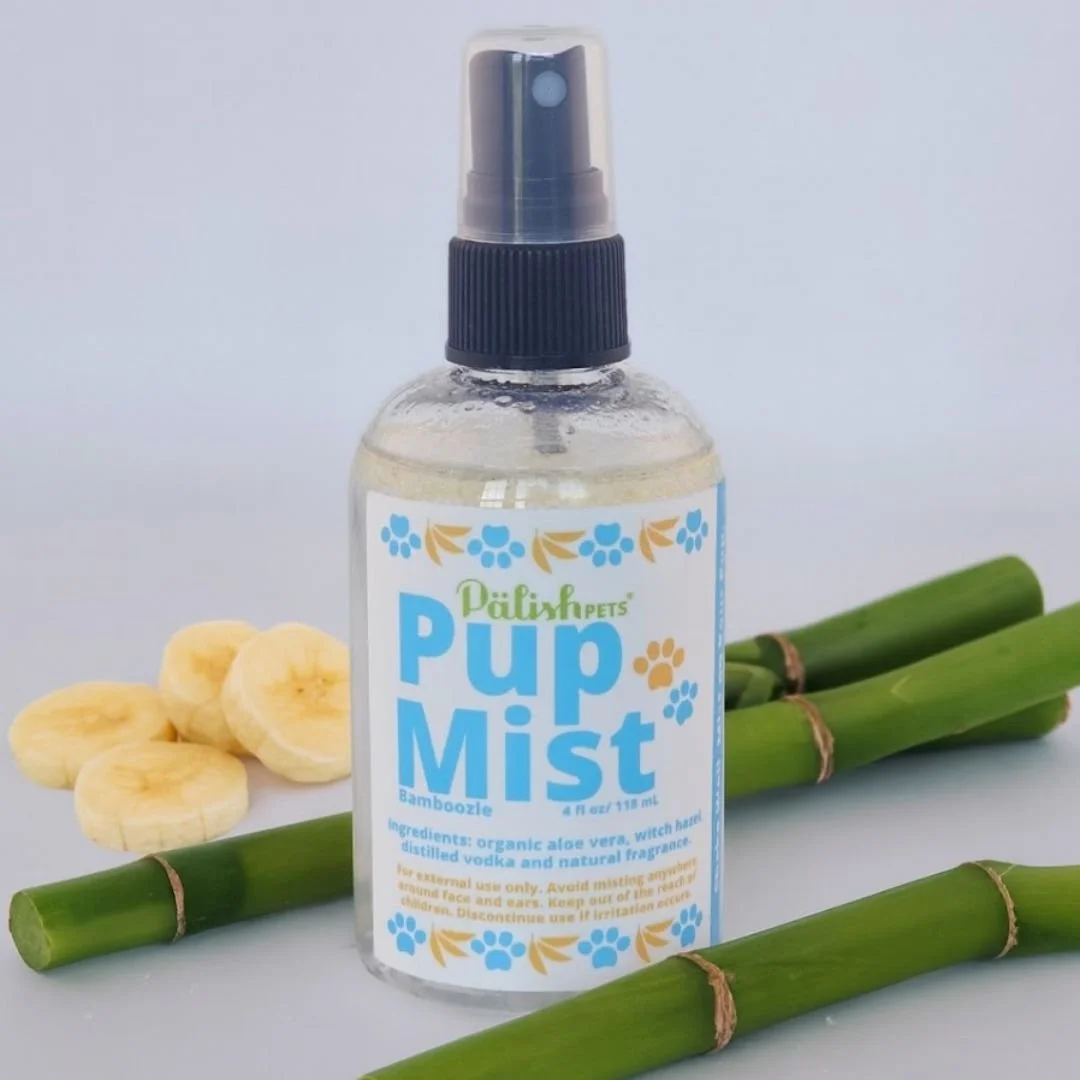 Bamboozle pet fragrance spray by palish helps to keep your pet smelling good all day even when you don't have time to take them to the salon.jpg
