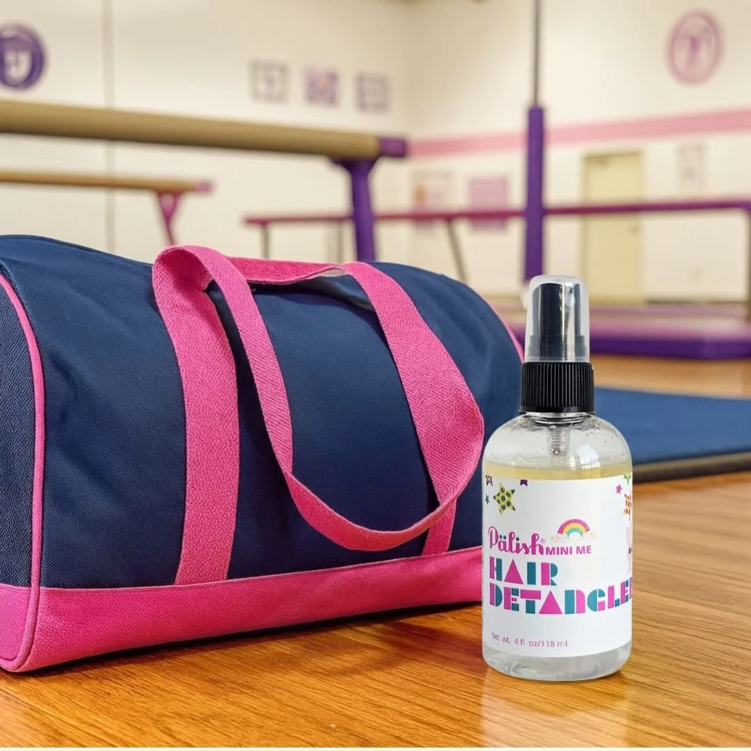 Hair detangler for gymnastics practice to keep hair smelling great with clean ingredients made by palish in small batches in columbus ohio .jpg