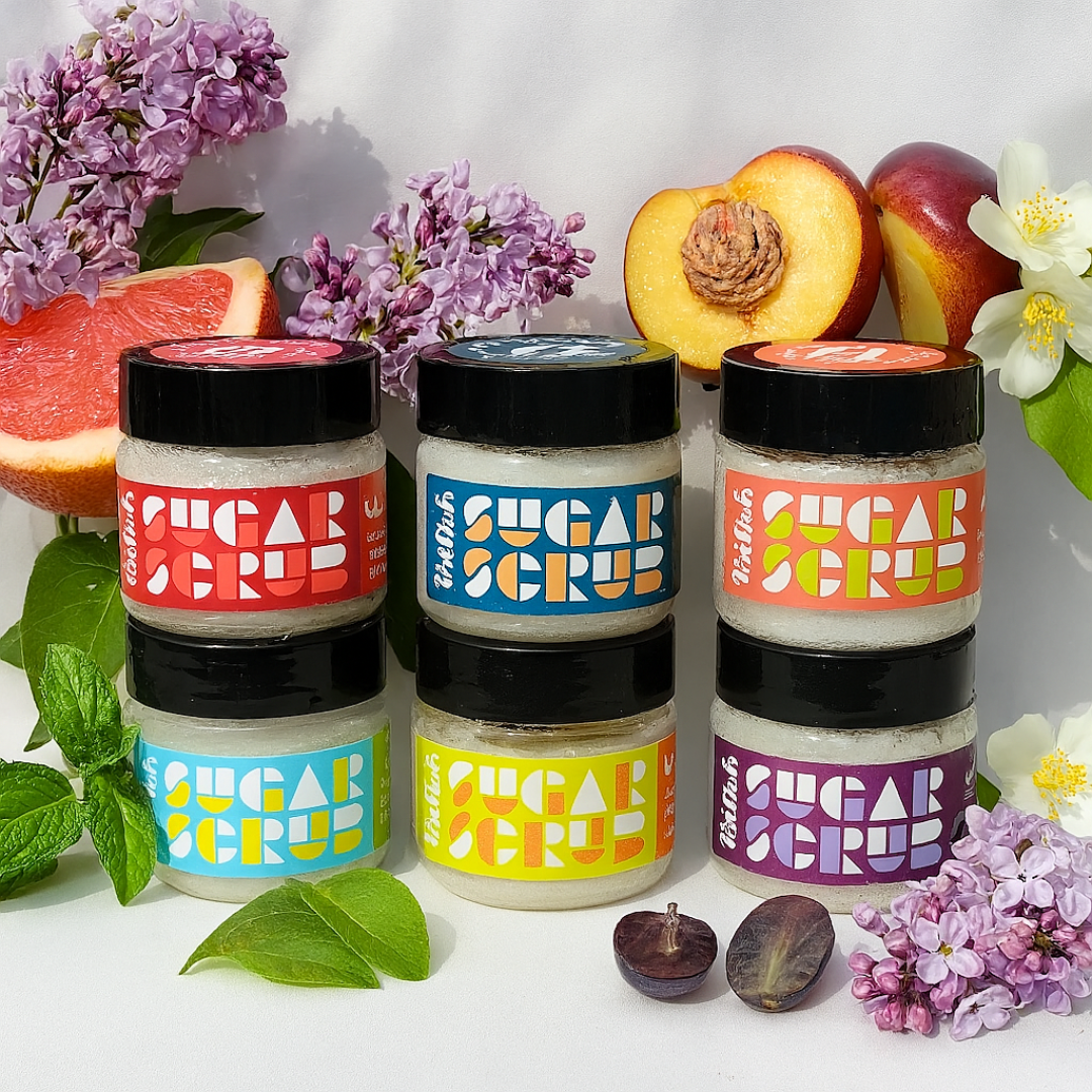 mini sugar scrub pack with the original sugar scrubs made in small batches by palish natural skincare in columbus ohio all scents are unique to palish and created by hand.png