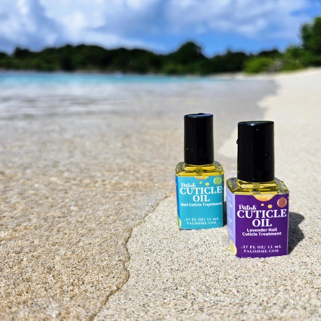 clean beauty cuticle oil in unscented and lavender on the beach in st thomas created by palish natural skincare in ohio for super hydrated and protected cuticles.jpg