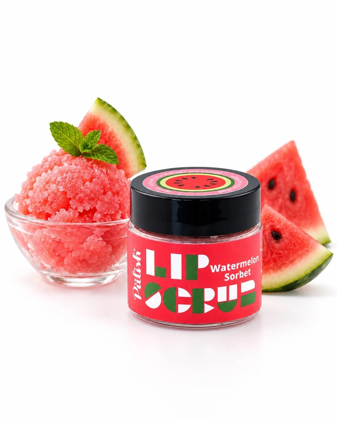 Lip Scrub – Watermelon Sorbet | Natural Exfoliating & Hydrating Lip Treatment