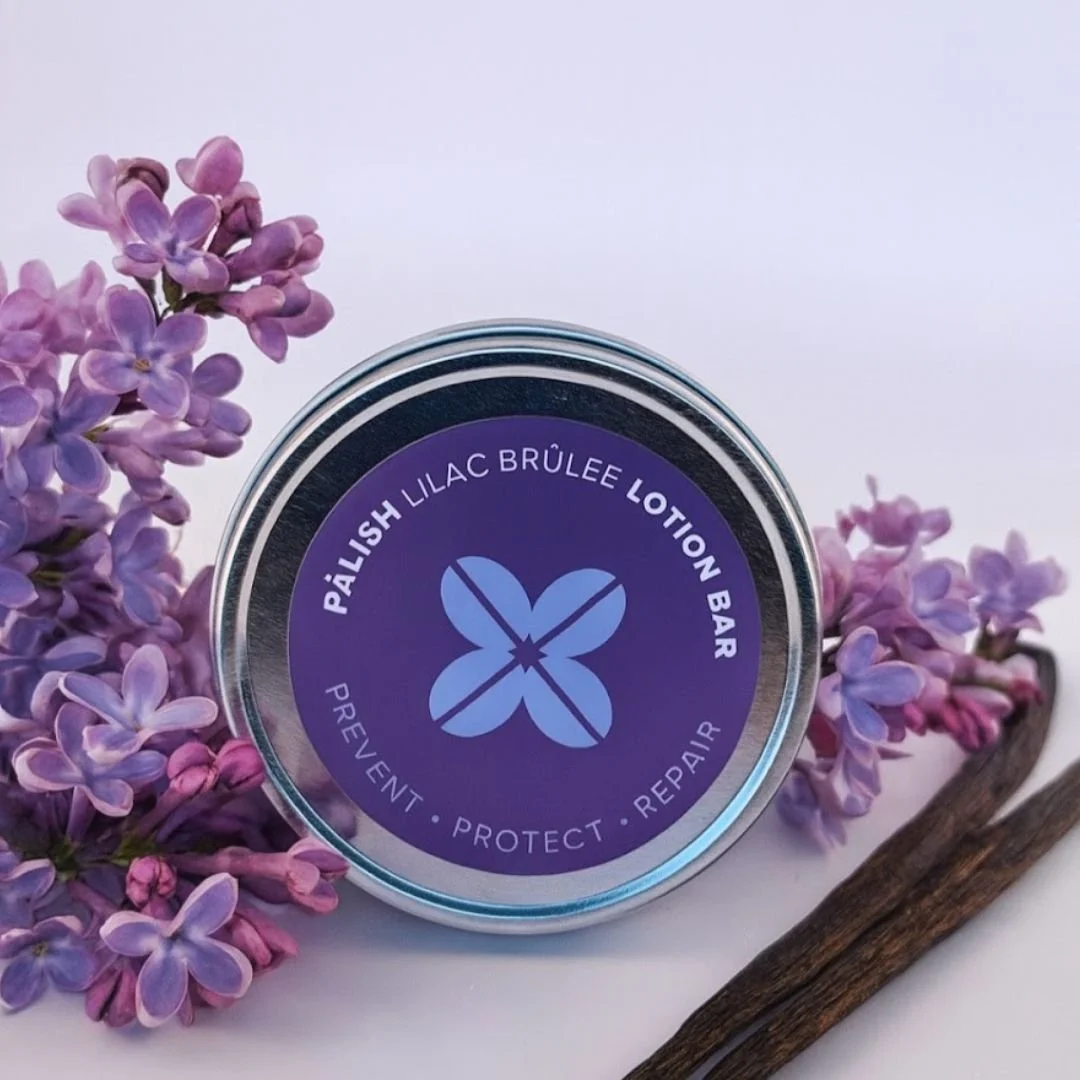 Lilac brulee lotion bar is a blend of lilacs and vanilla to make a warm and floral scent you can take anywhere with you made in columbus ohio.jpg