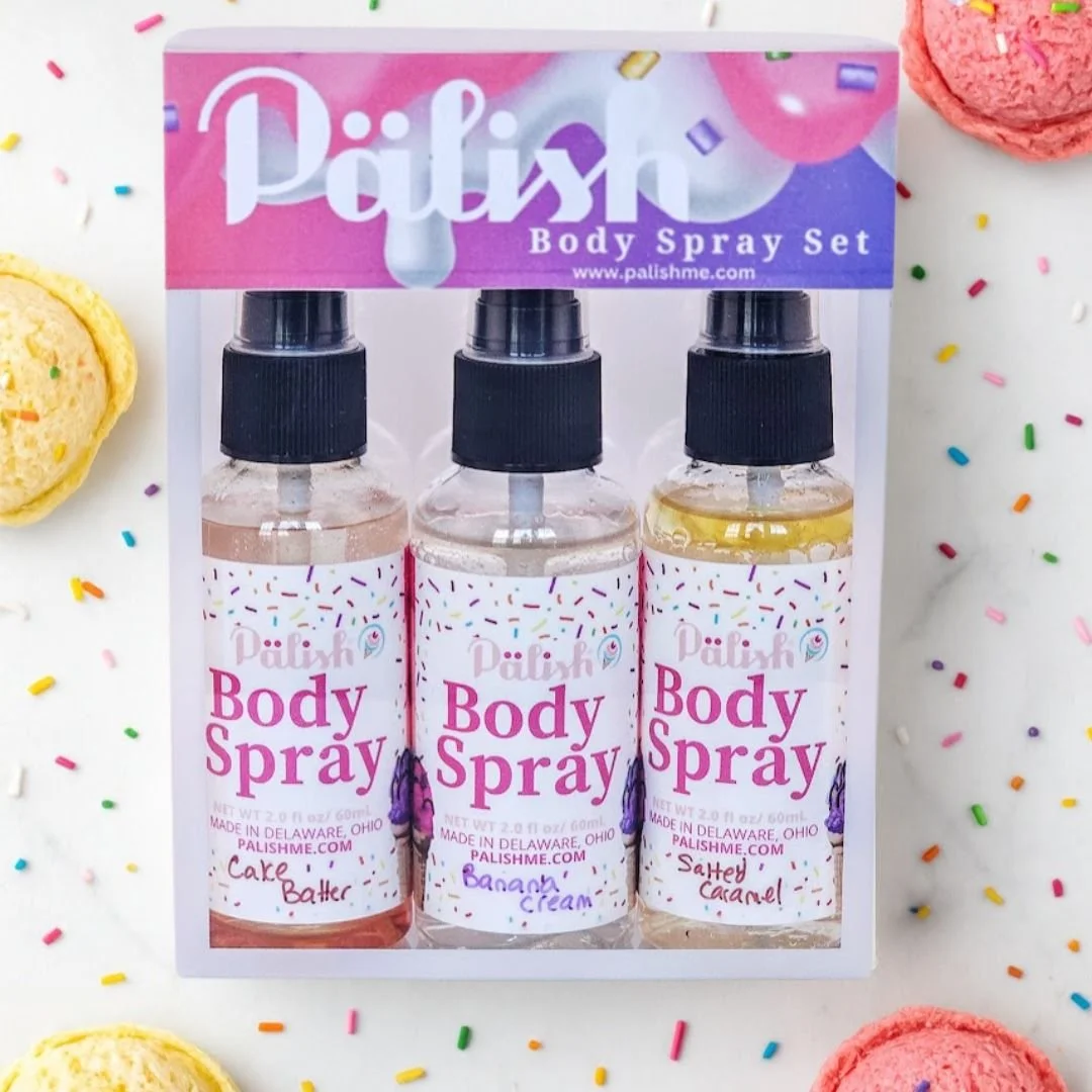 Sweet body spray set by palish is light and natural fragrance created with natural ingredients in columbus ohio and perfect for gifting.jpg