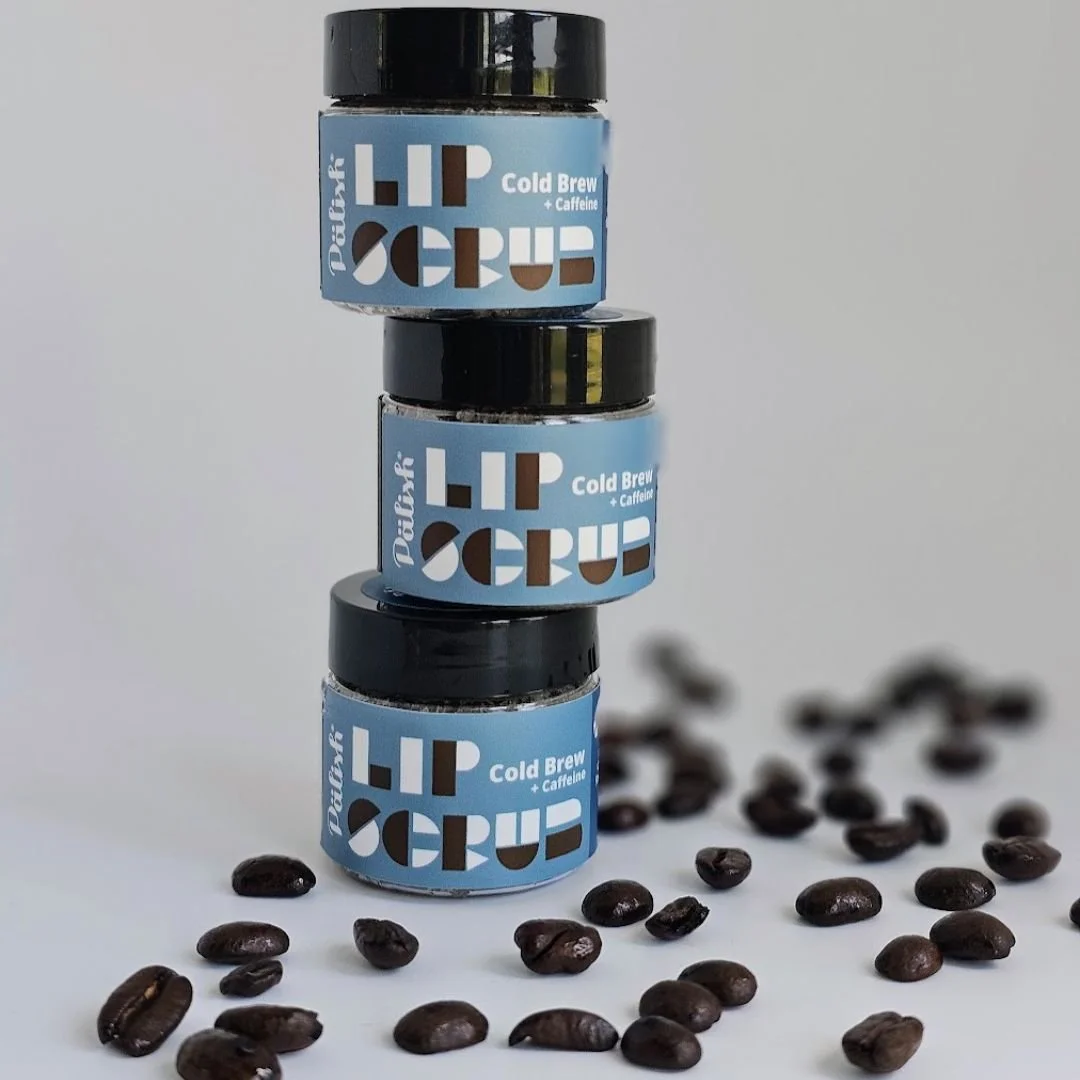coffee lovers cold brew lip scrub by palish natural skincare in columbus ohio is a natural lip scrub made with coffee grounds for an edible treat.jpg