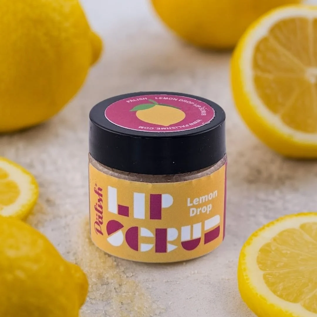 Lemon scrub is made with sweet lemon and sour lemon powder all natural an edible created in columbus ohio by palish natural skincare.jpg