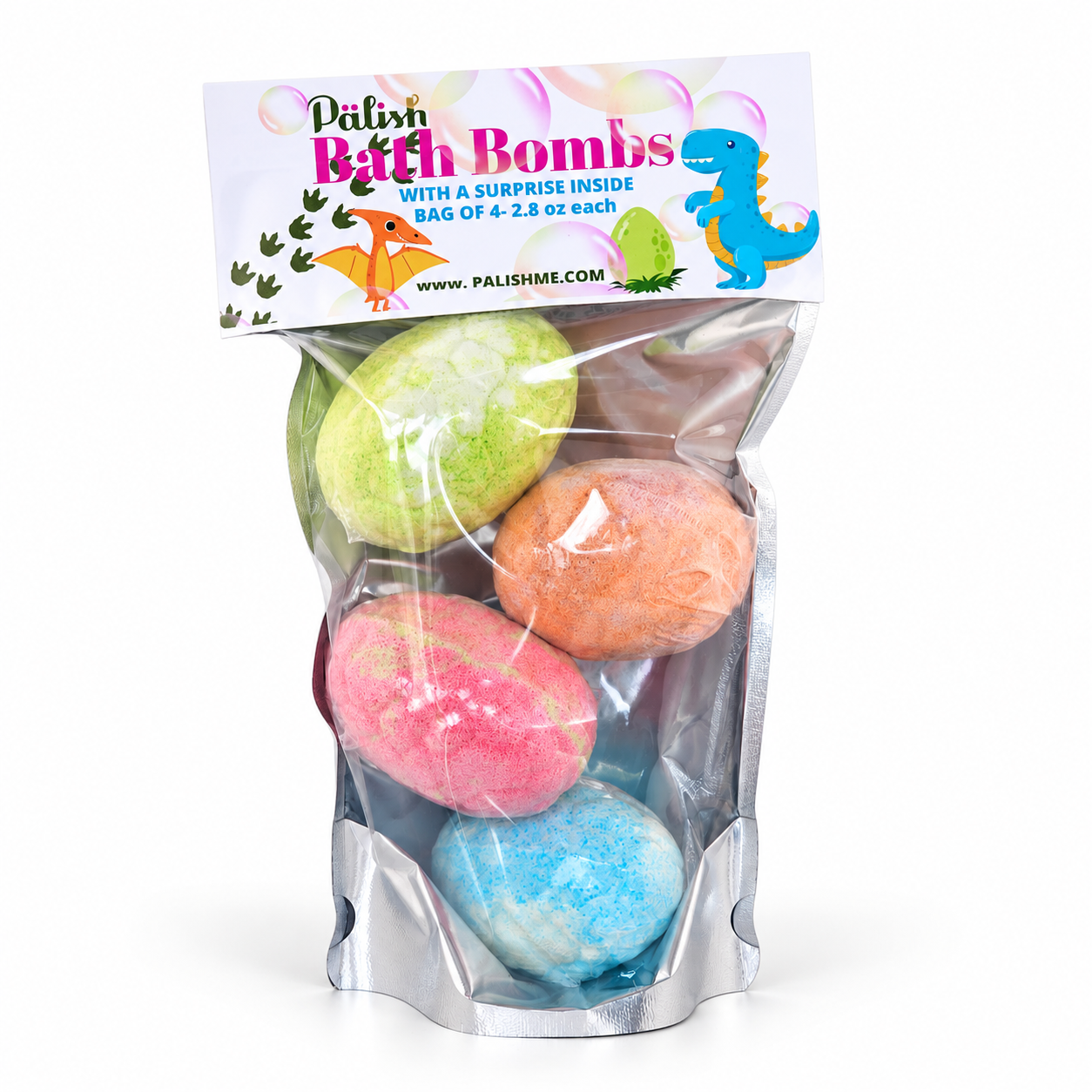 dinosaur egg bath bombs with a surprise inside in fruit flavored scents by palish in columbus ohio.jpg
