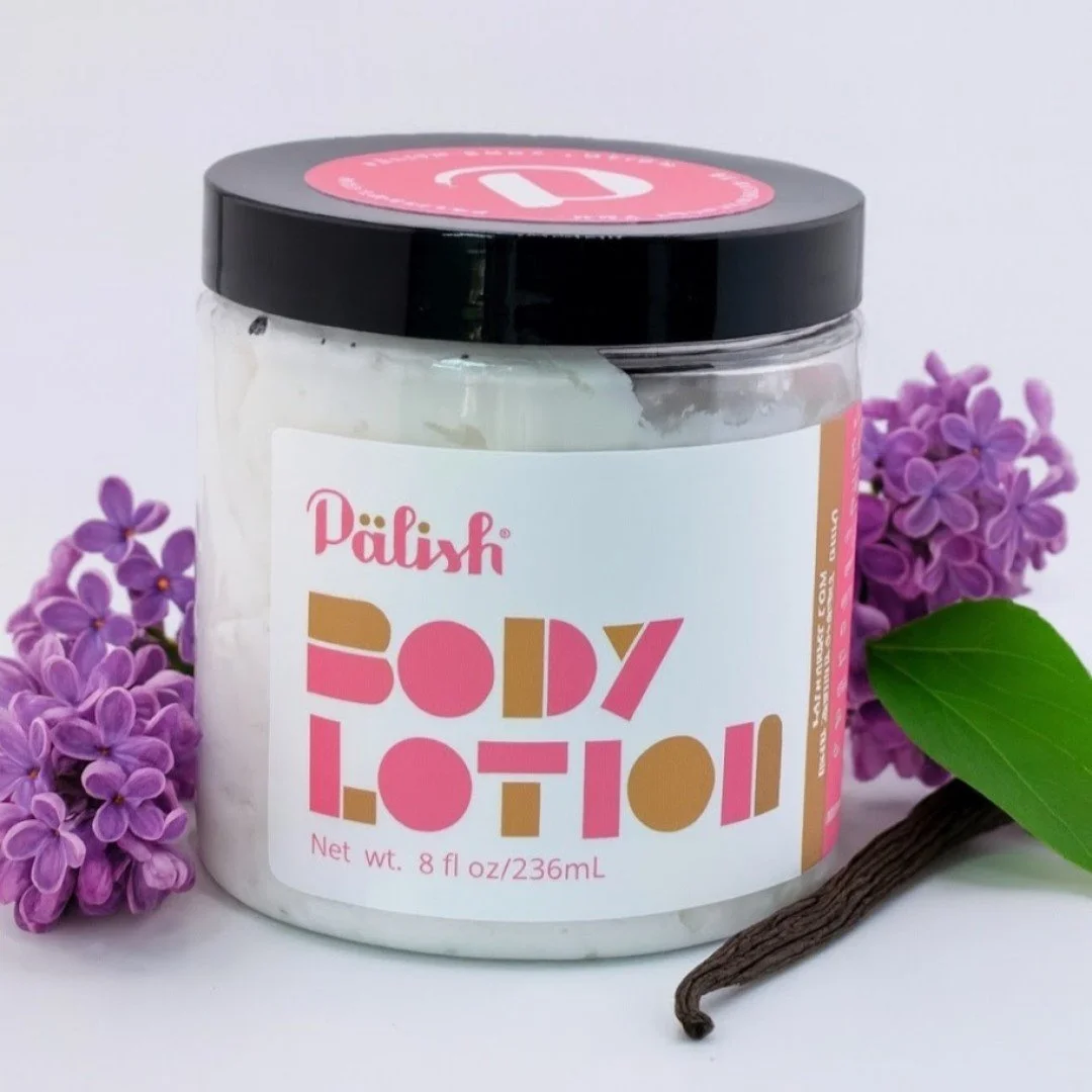 Lilac brulee body lotion is a lilac and vanilla dream for your skin with ultra hydrating and moisturizing vegan ingredients by palish in columbus ohio .jpg