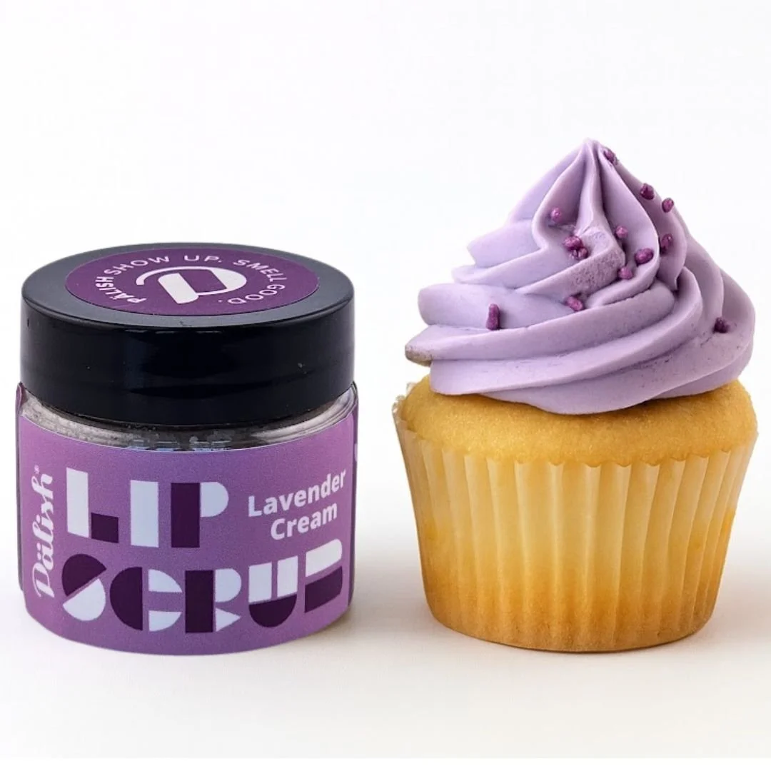 Lavender cream lip scrub is like a sweet and floral dessert for your lips that hydrate and exfoliate in one step by palish natural skincare.jpg