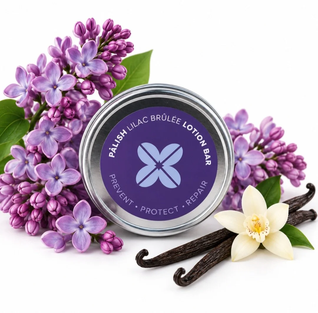 Lotion bar Lilac brulee Scent made by palish natural skincare in columbus ohio .jpg
