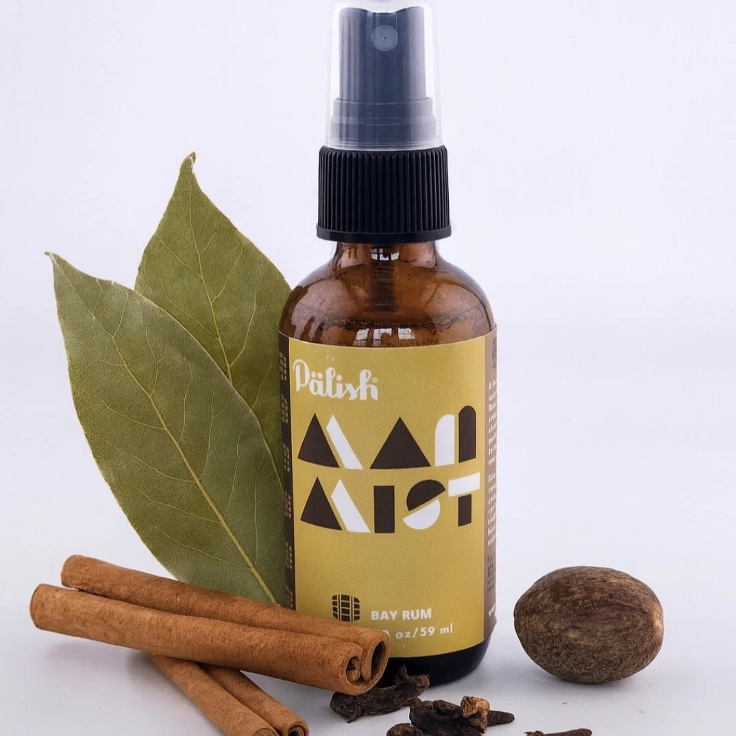 Bay Rum man mist is a masculine body spray with clean ingredients that is easy to take to the gym or work and smell good all day long but not overpowering made in columbus ohio.jpg