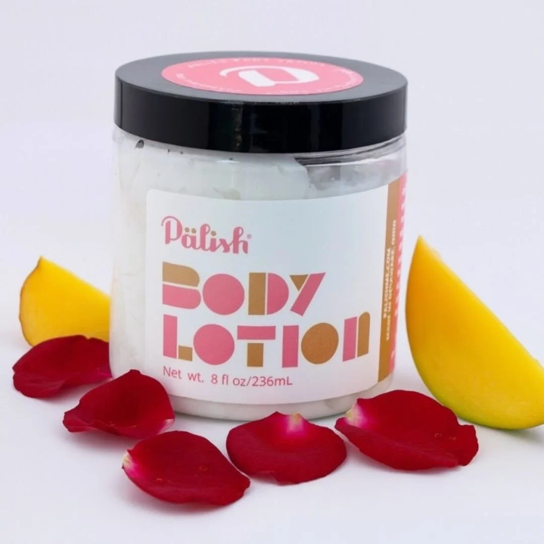 rose body lotion with mango isn't your grandmas rose lotion it is a sweet and floral experience for your skin made by palish in columbus ohio.jpg