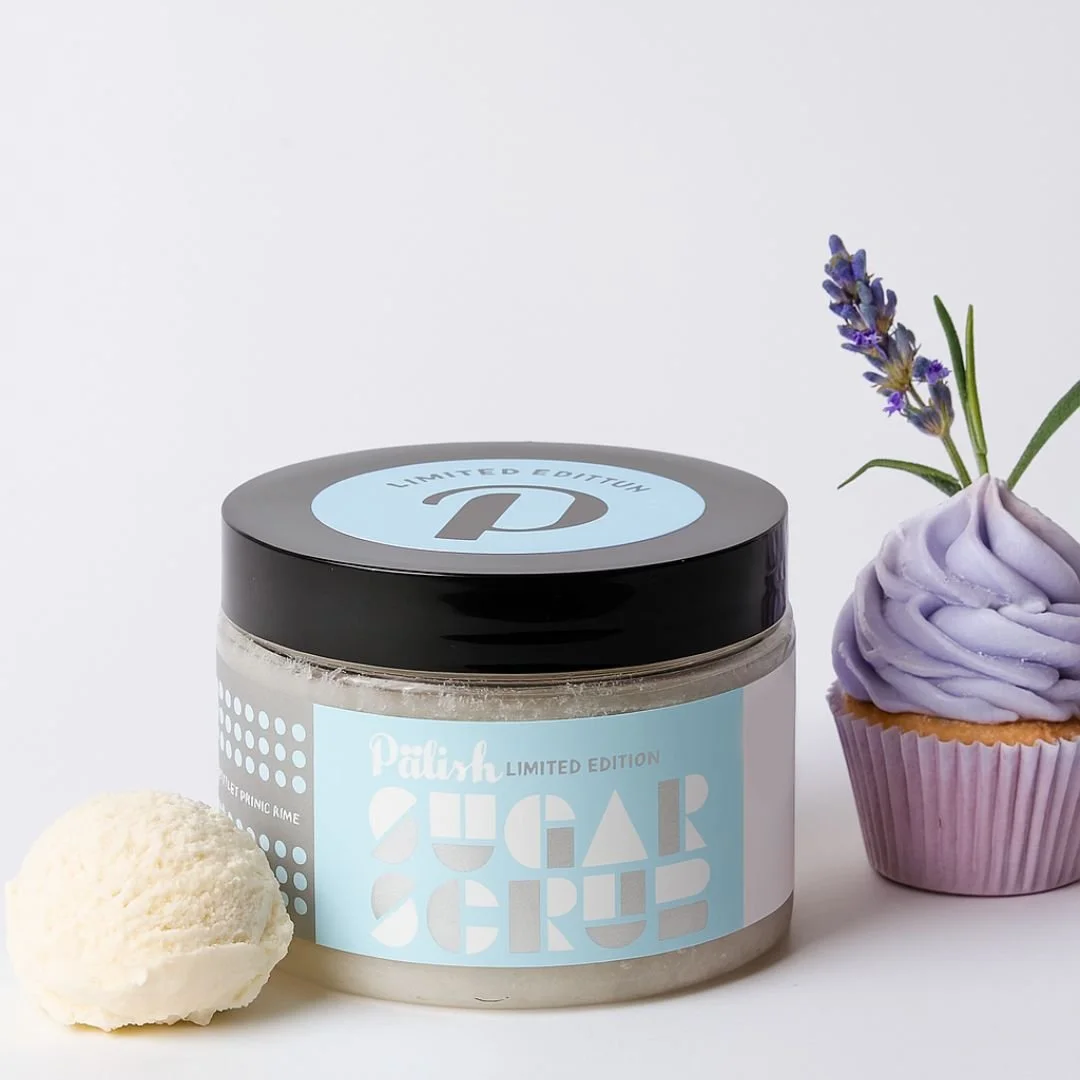 lavender and vanilla make up lavender cream sugar scrub made with clean ingredients by palish in ohio .jpg