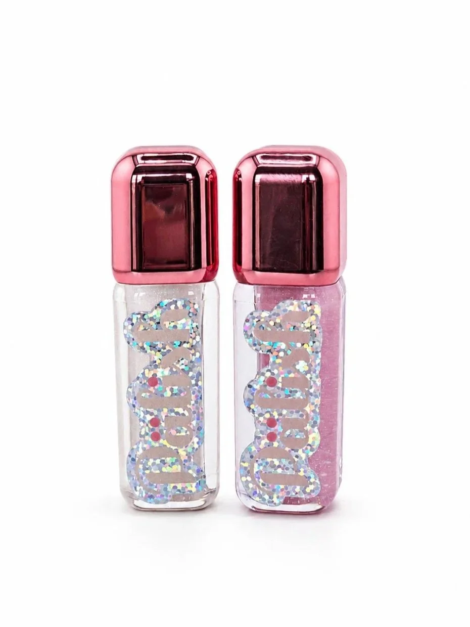 100% Natural Lip Gloss — Luxe Pink Wand Tube