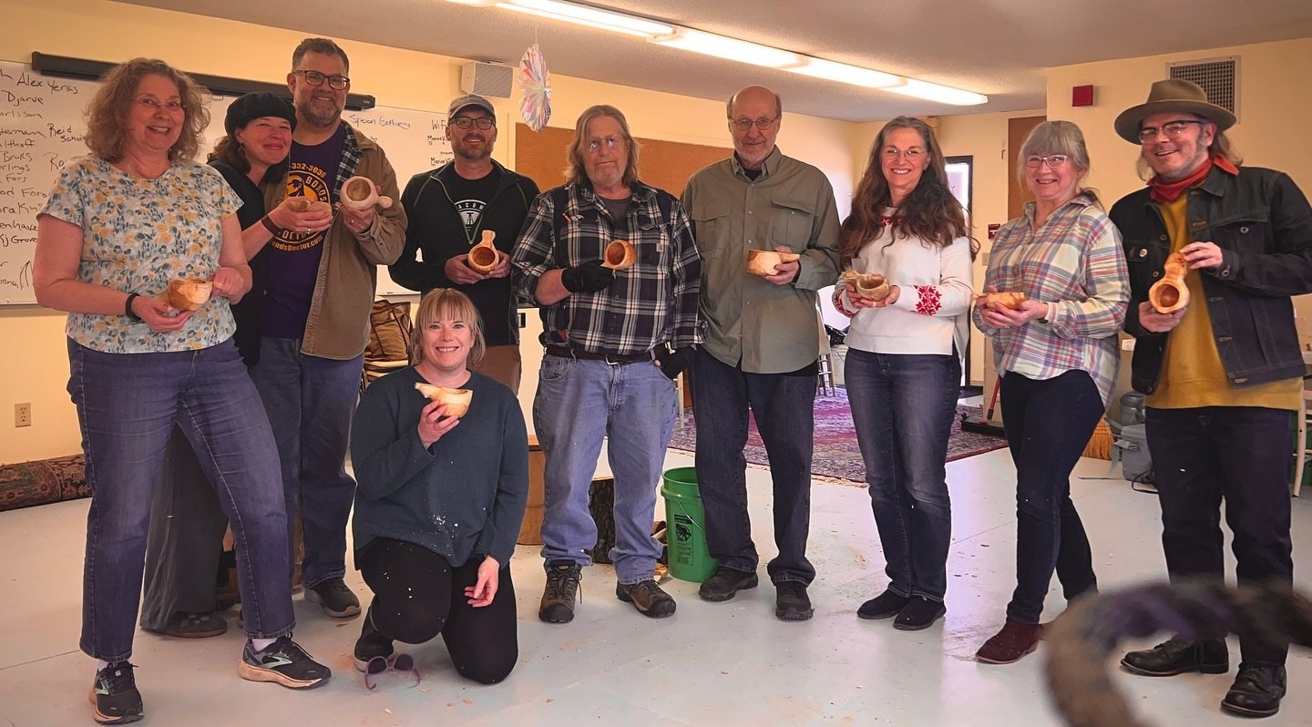 What a weekend! Just wanted to thank all the happy and Sloyd hungry students that came out to learn my unique approach to handicrafts and kuksa carving! It&rsquo;s hard work to make these but so rewarding.

Ten students made about two cups each in tw