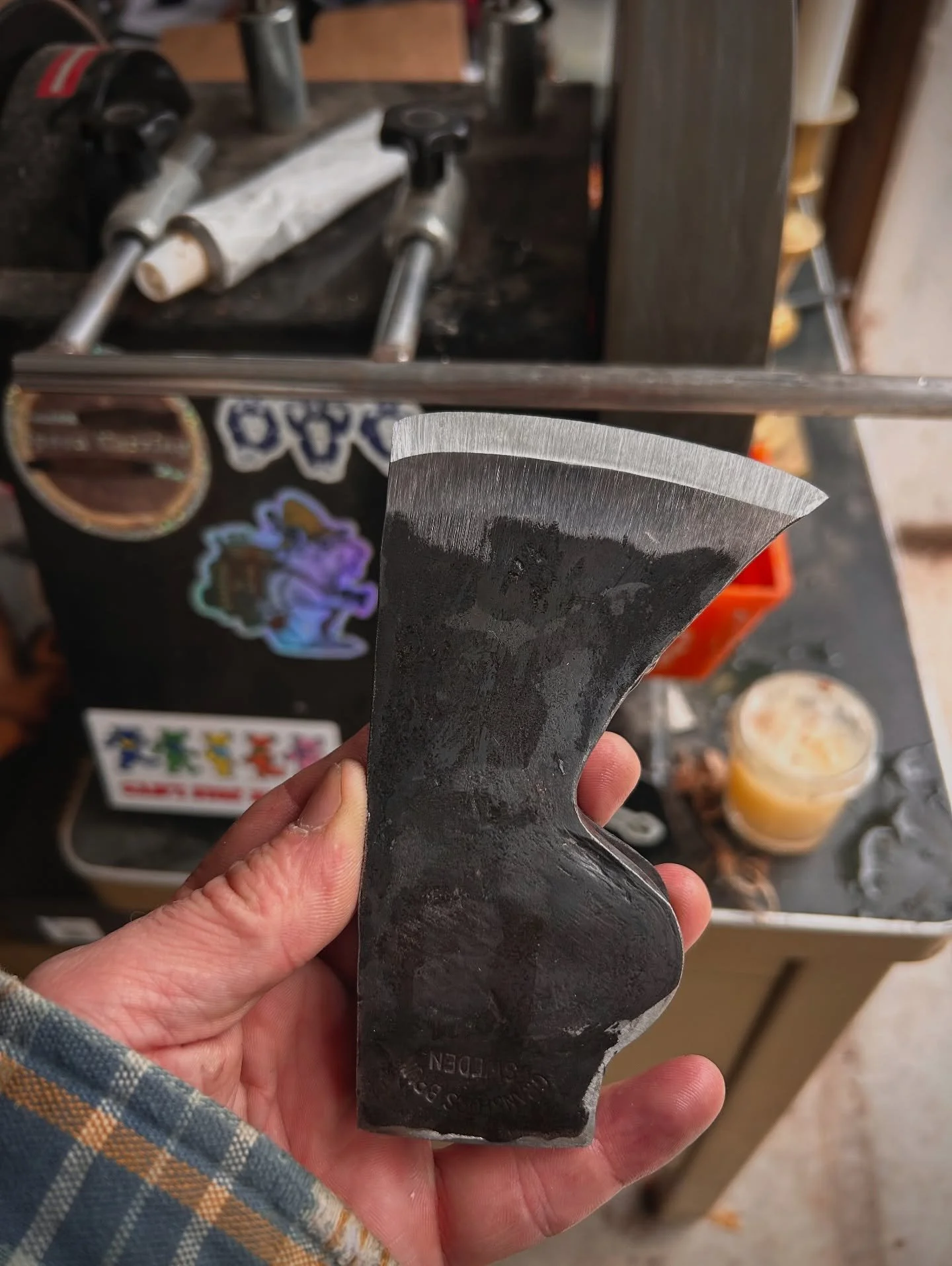 Today I&rsquo;m fixing up an ole @gransforsbruk head I&rsquo;ve been using for about sixteen years. I let students use all of my personal tools. If I didn&rsquo;t, a lot of places I teach at..well, I wouldn&rsquo;t be able to do so as they either hav