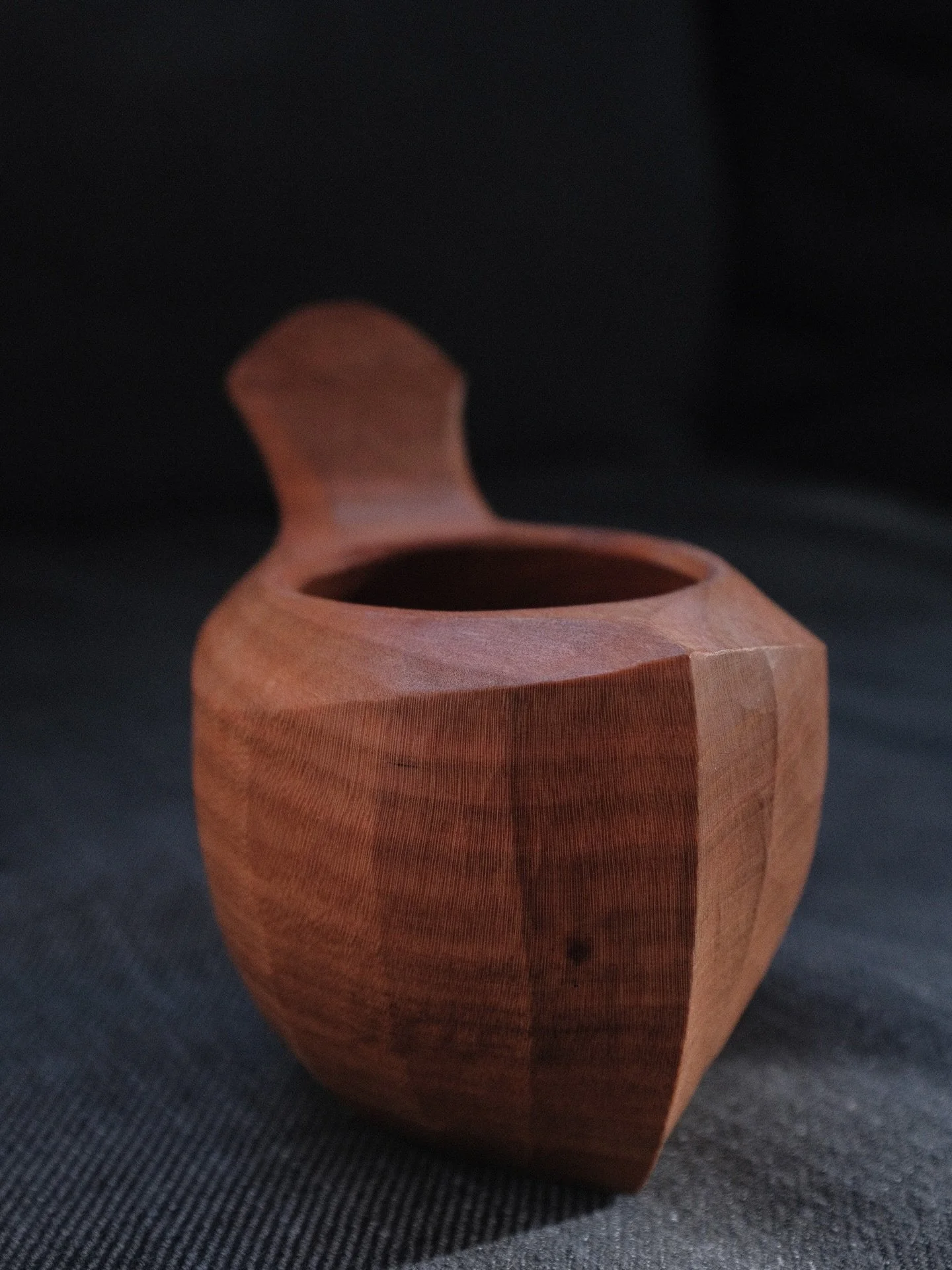 I carved this cherry cup to match my daily user. I&rsquo;ve been drinking out of that one since 2019 and that&rsquo;s the cup everyone always wants to buy but it&rsquo;s got my germs on it. So I made one for one of you, if that&rsquo;s you.

I&rsquo;