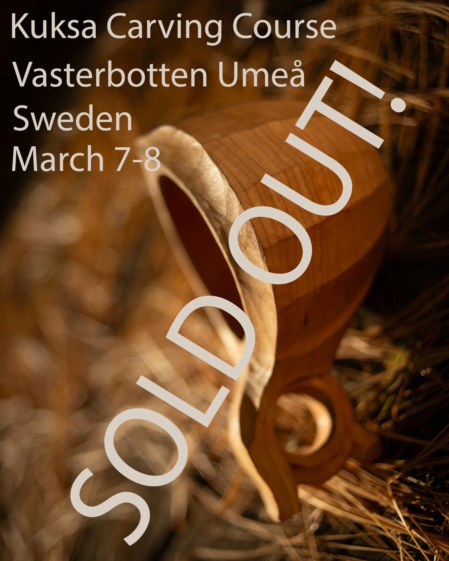 Yee Haw!

All three of my back to back carving courses in Sweden for February and March are sold out! We just posted these less than a month ago and I am so grateful for the support of my good friends across the sea, and thankful for the strong love 
