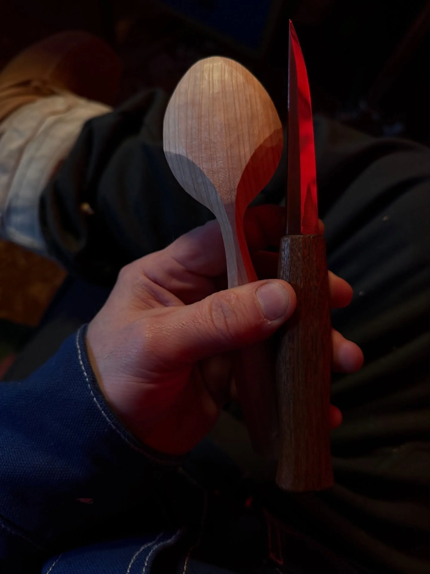 Getting prepped for a private two day spoon carving class a couple hours drive away. It&rsquo;s cold outside -35f windchill! 🥶

Once in a while I do what I call &ldquo;House Call Sloyd&rdquo; like the olde fashioned doctors used to do. It&rsquo;s a 