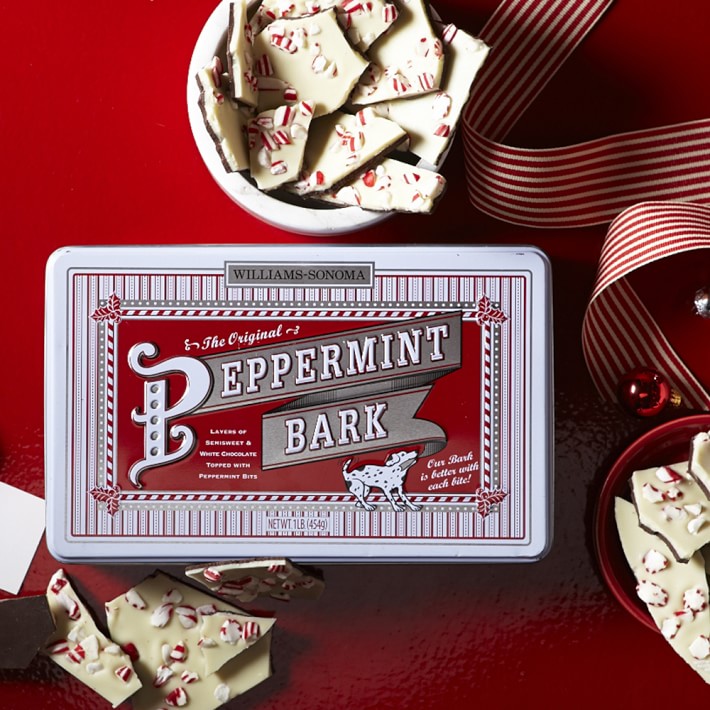 Some Williams-Sonoma Peppermint Bark . Because we all know this is the best stuff in the world.