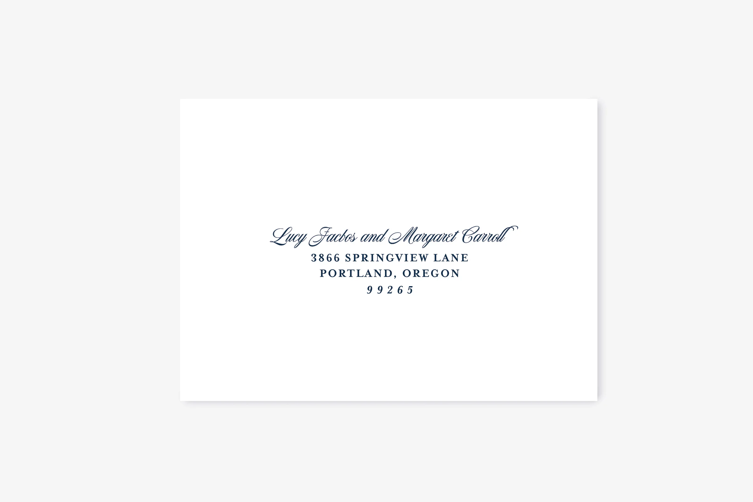 Guest Address Printing